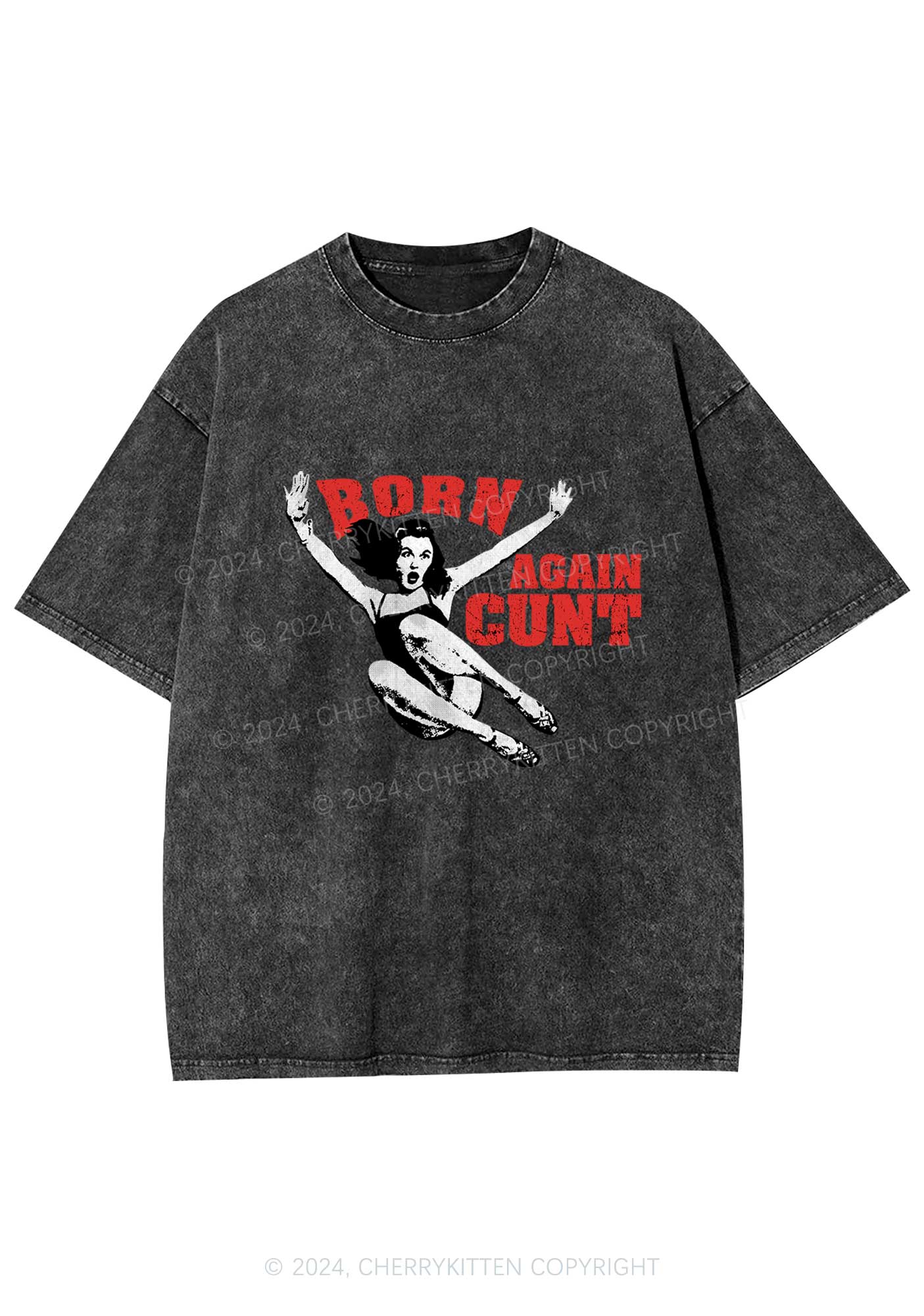 Born Again Cxxt Y2K Washed Tee Cherrykitten
