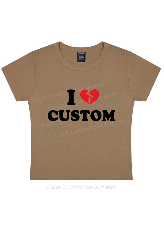I Hate Personalized Custom Y2K Baby Tee Cherrykitten
