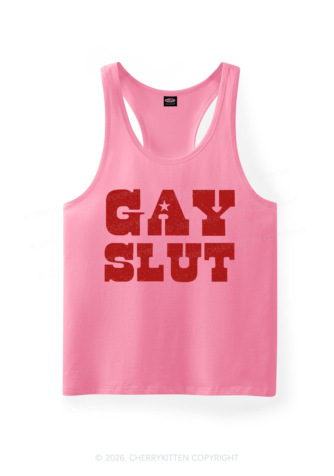 Gay Slxt Pride Y2K Men Racerback Tank Top Cherrykitten