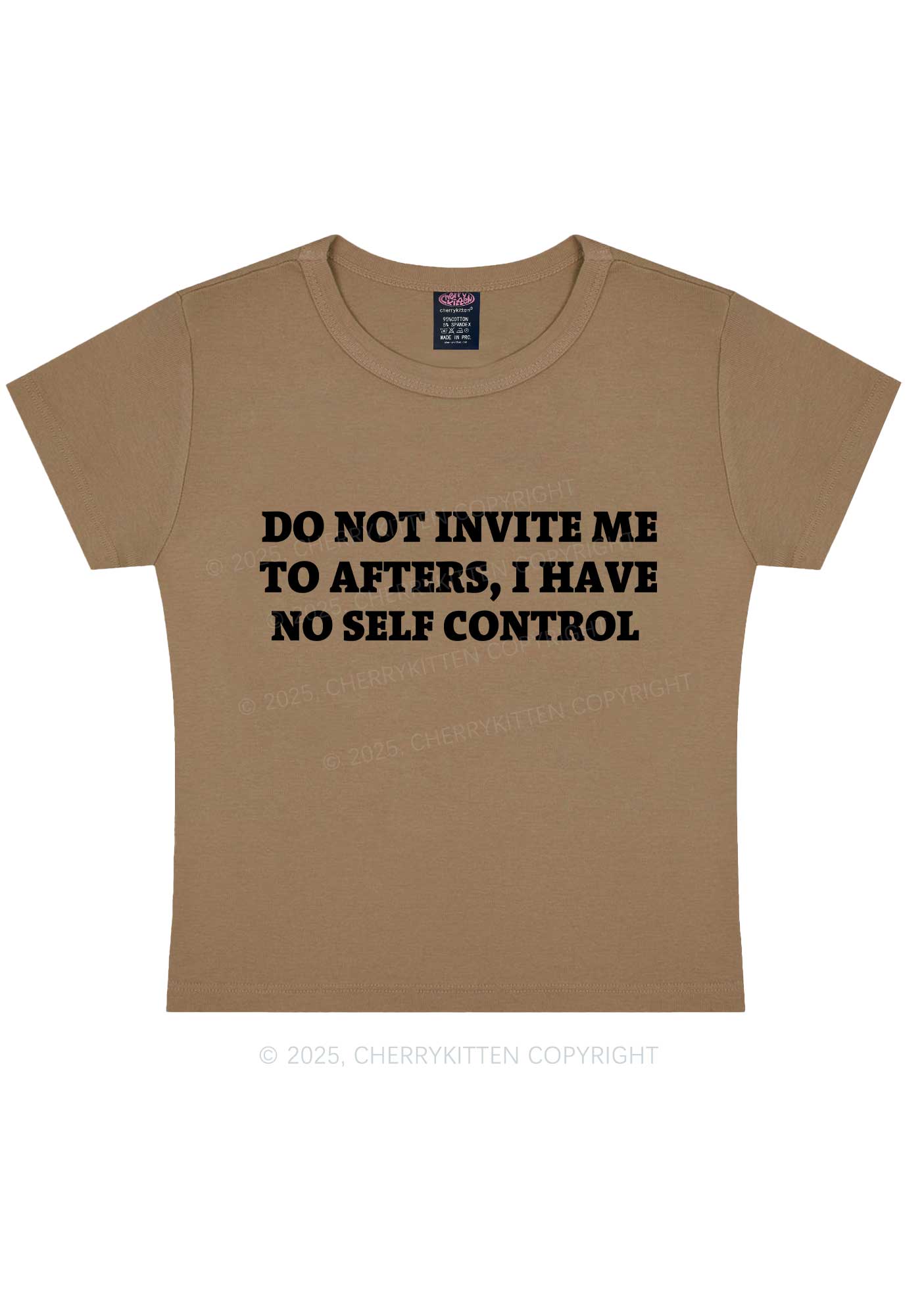 No Self Control Y2K Baby Tee Cherrykitten