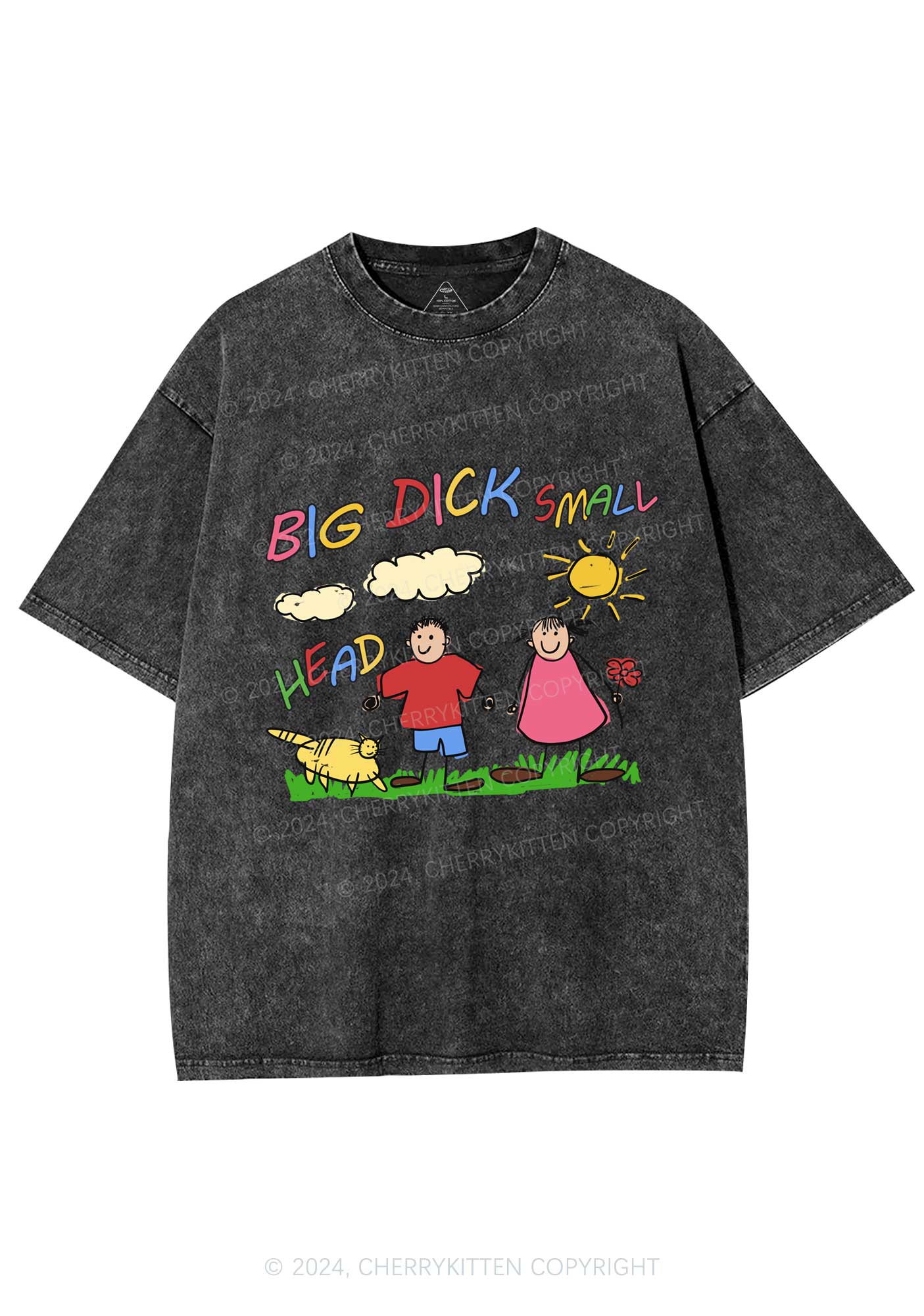 Small Head Kids Y2K Washed Tee Cherrykitten