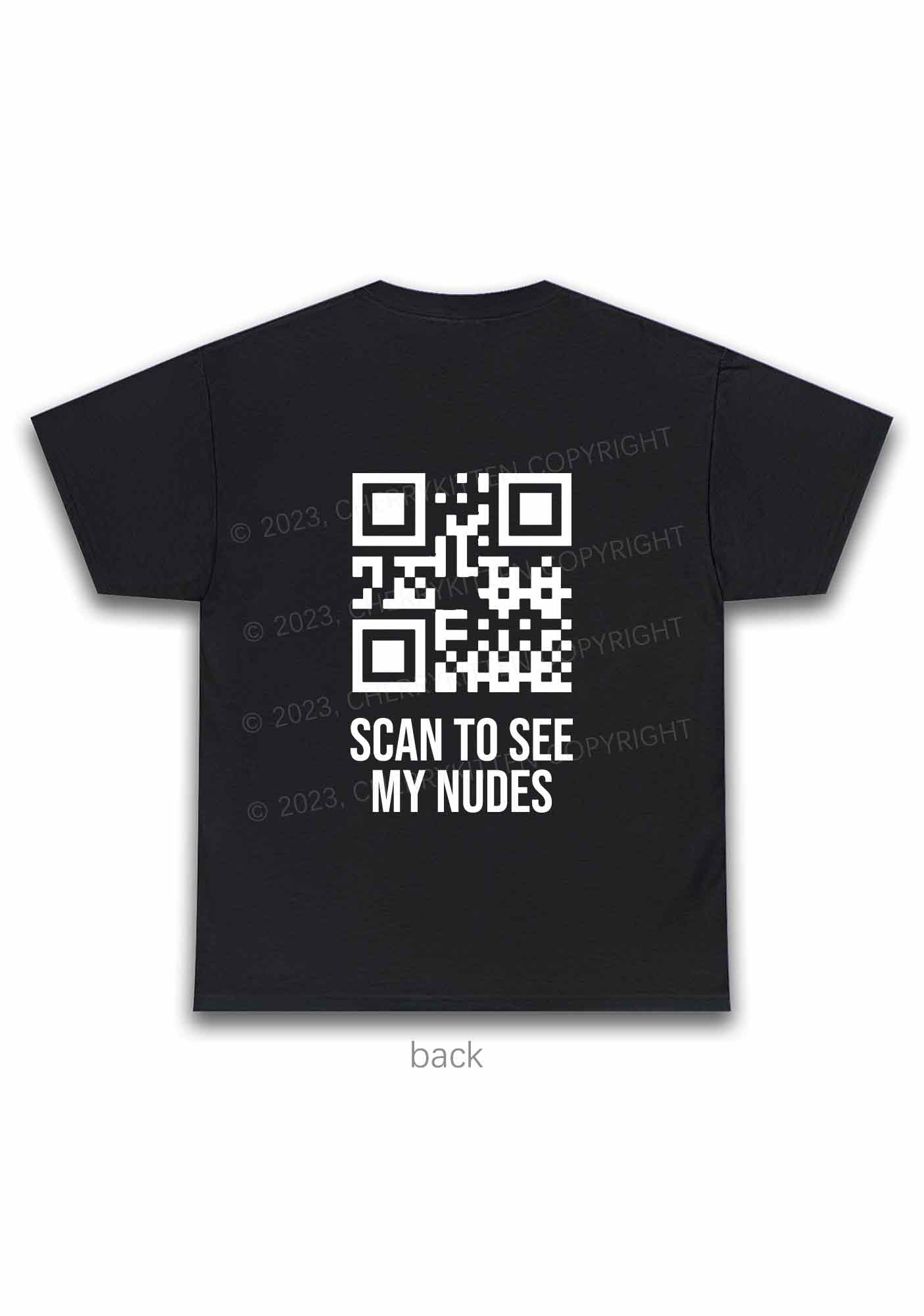Custom QR Code Scan My Nxdes Y2K Chunky Shirt Cherrykitten