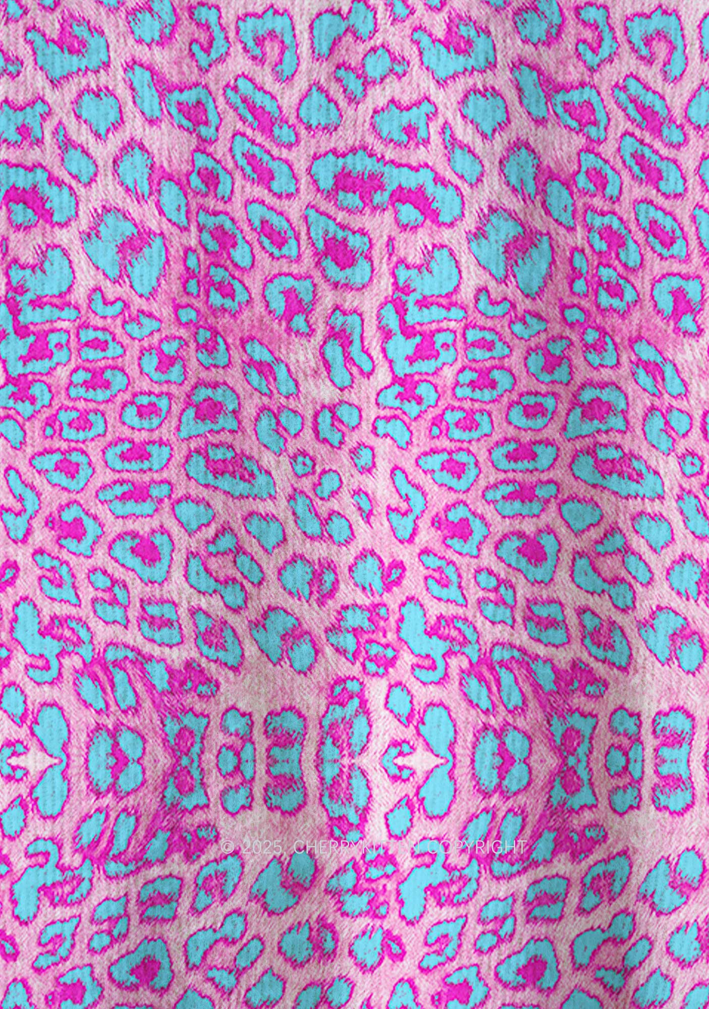 Purple Leopard Y2K Christmas Knit Sweatshirt Cherrykitten