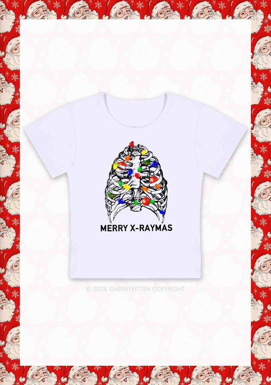 Merry X-Raymas Christmas Baby Tee Cherrykitten