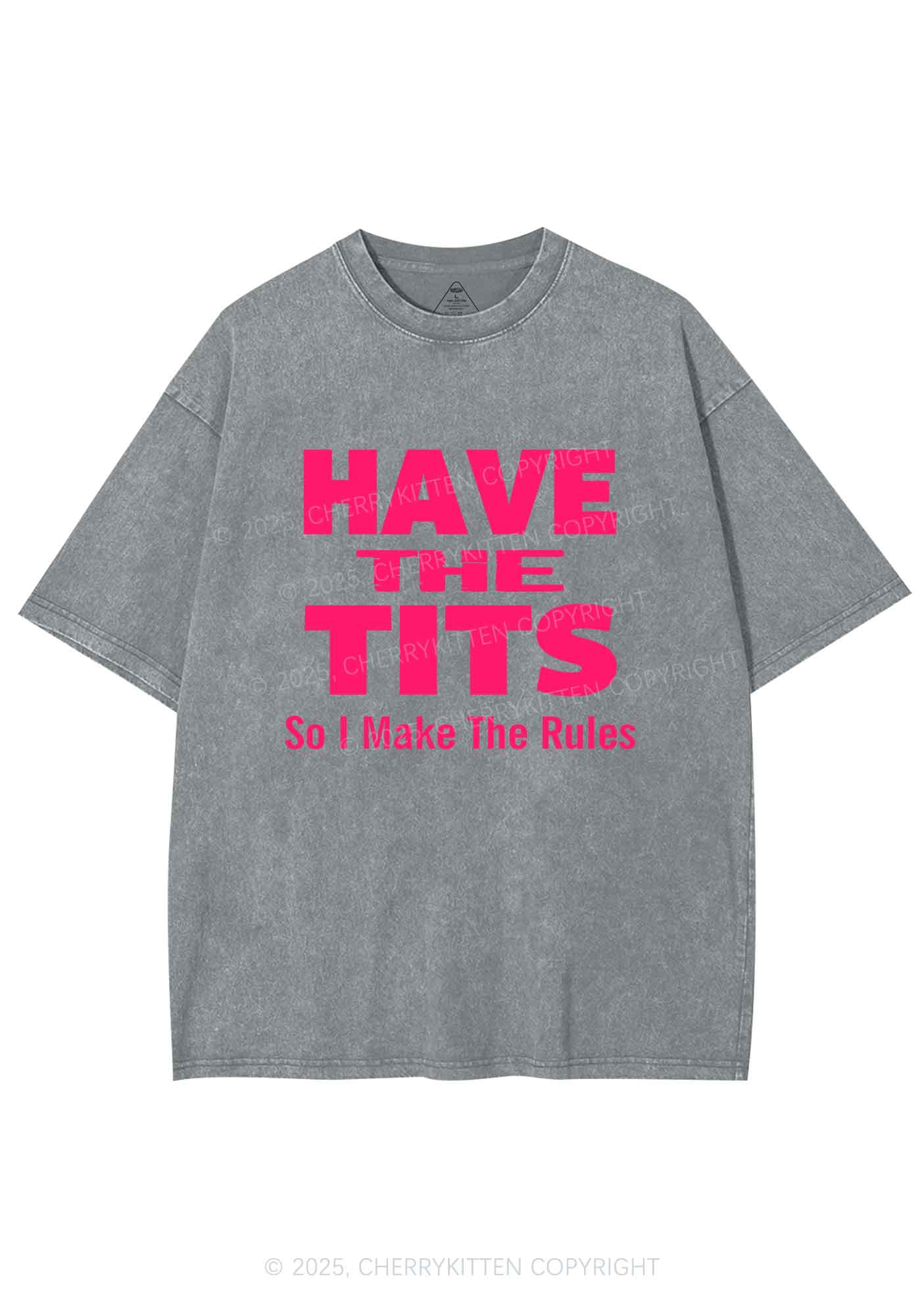 I Make Rules Y2K Shirts Washed Tee Cherrykitten