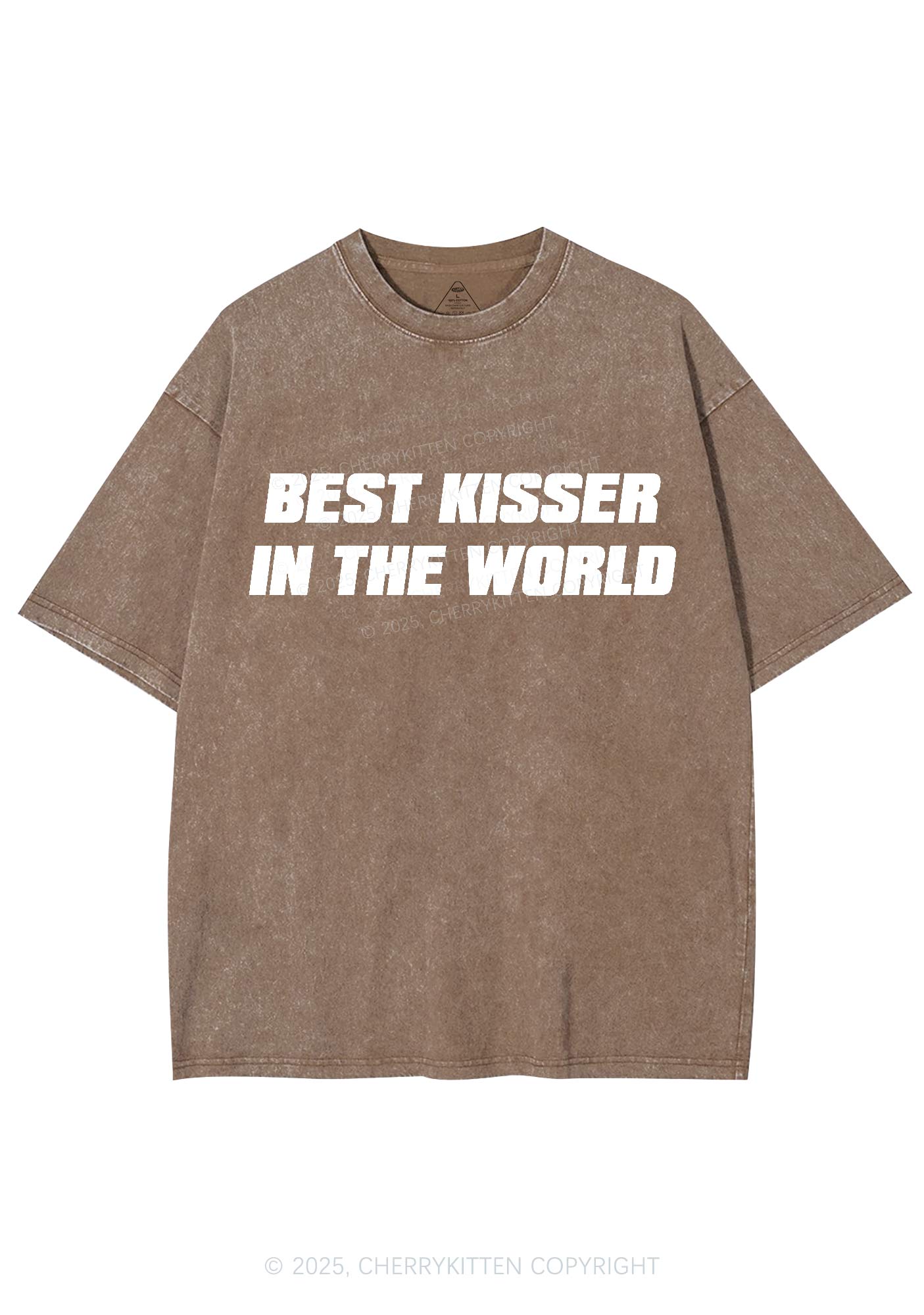 Best Kisser In The World Y2K Shirts Washed Tee Cherrykitten