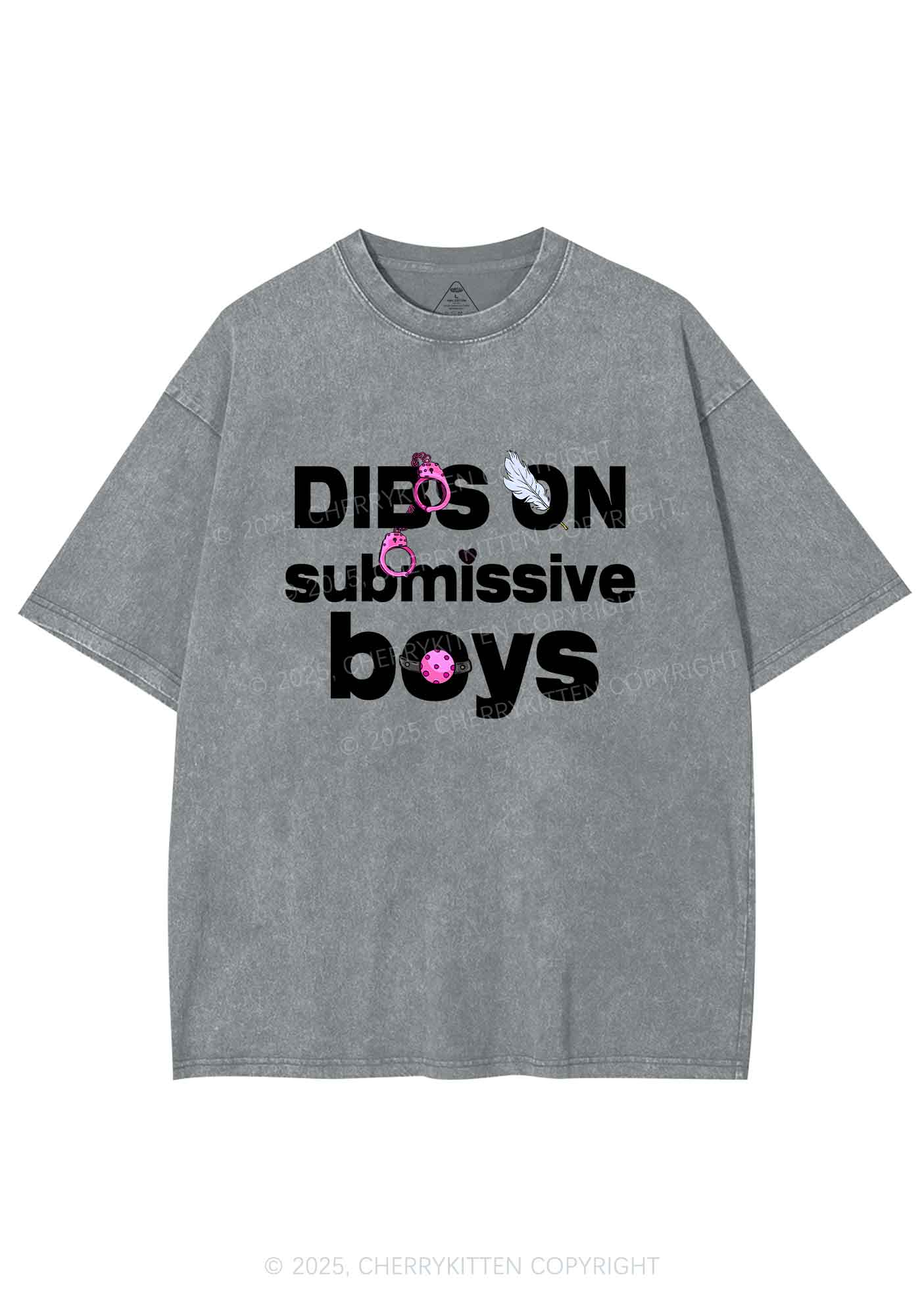 Dibs On S Boys Y2K Shirts Washed Tee Cherrykitten