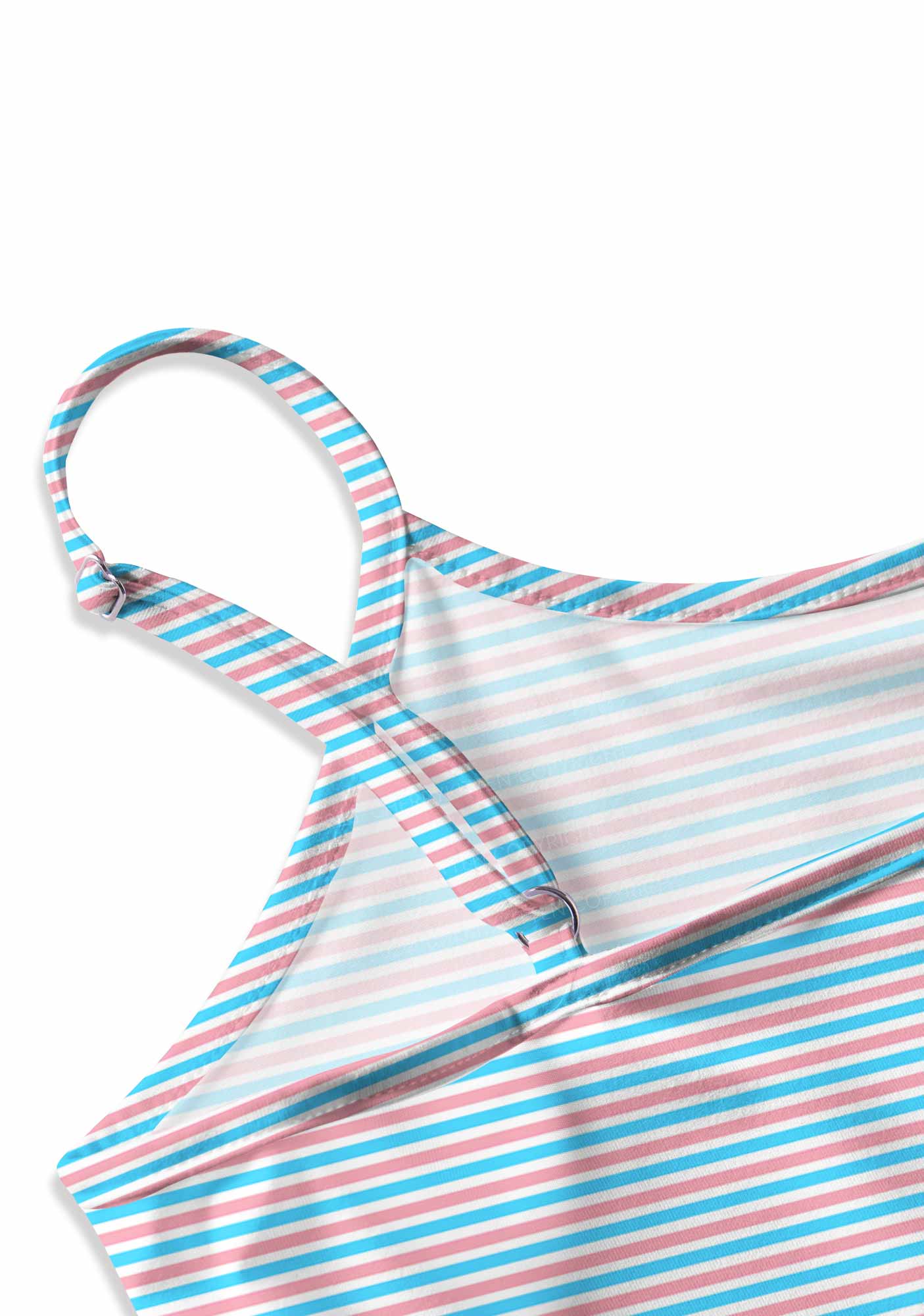 Trans Stripes Pride Y2K Print Cami Crop Top Cherrykitten