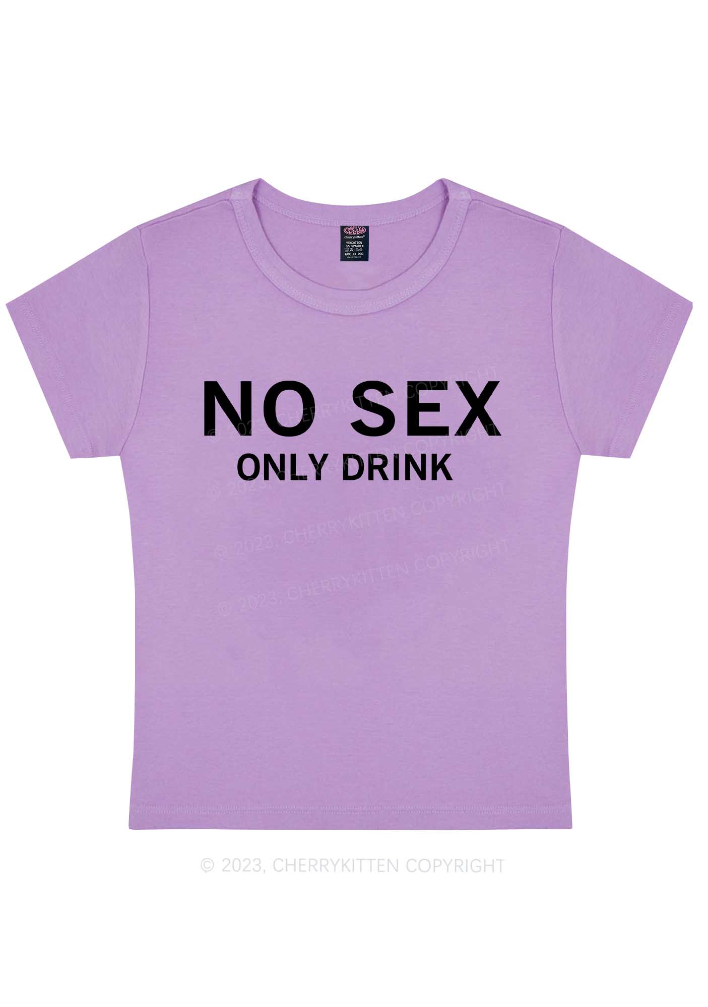 Curvy Only Drink Y2K Baby Tee Cherrykitten