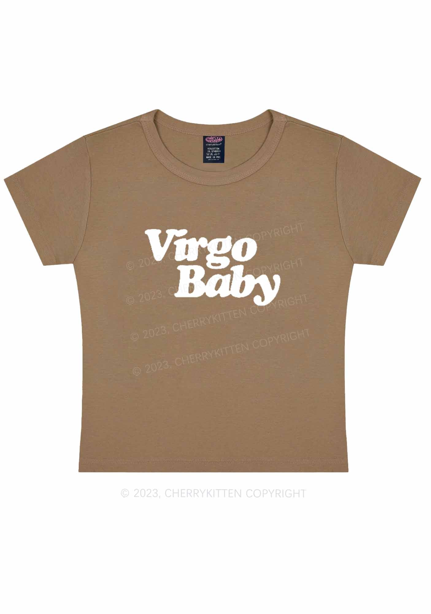 Custom Zodiac Baby Y2K Baby Tee Cherrykitten