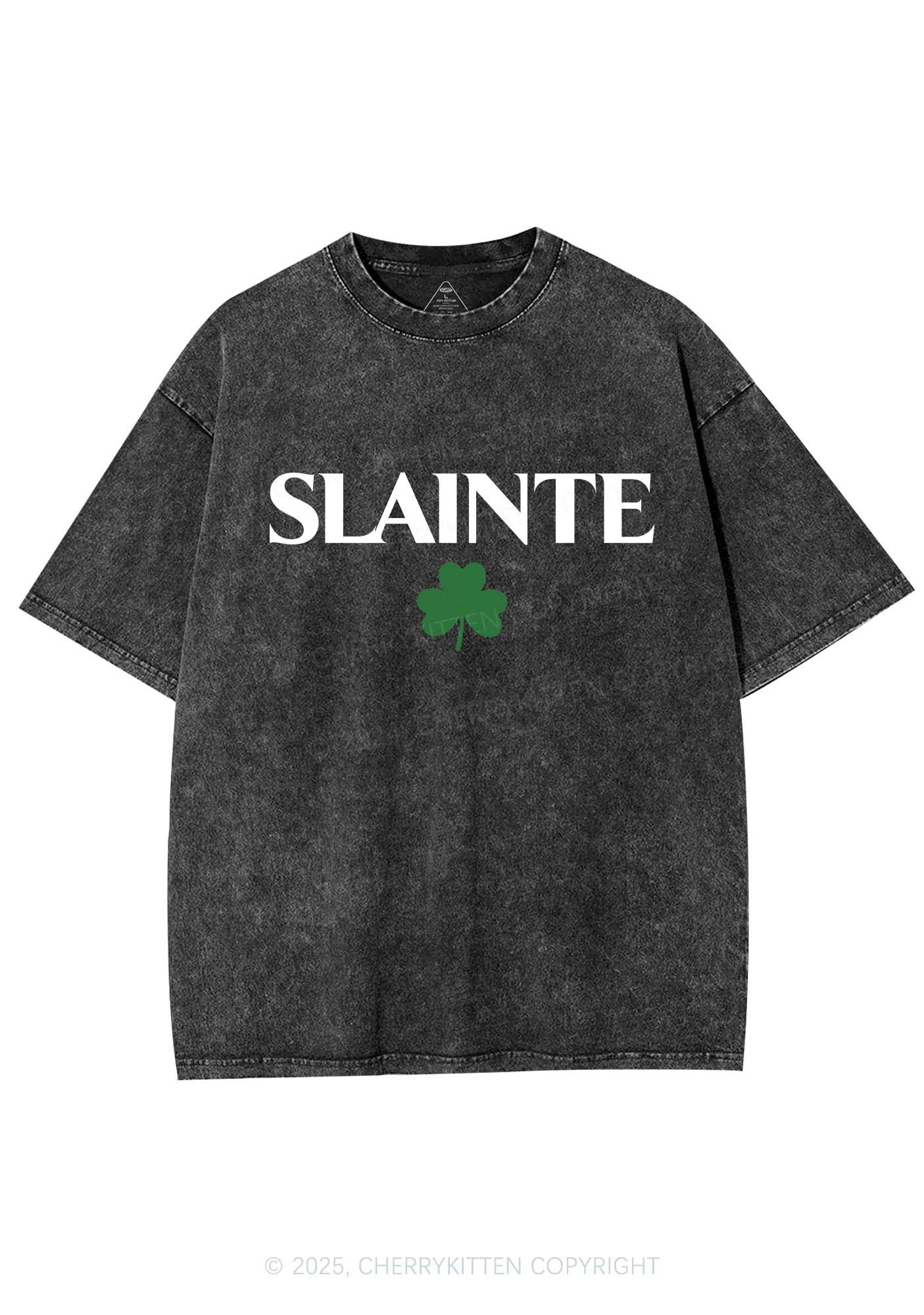 Slainte St Patricks Y2K Washed Tee Cherrykitten