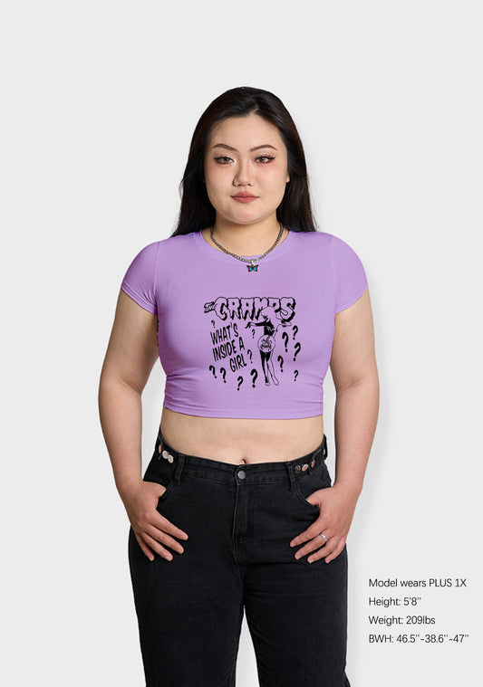 Curvy What's Inside A Girl Baby Tee
