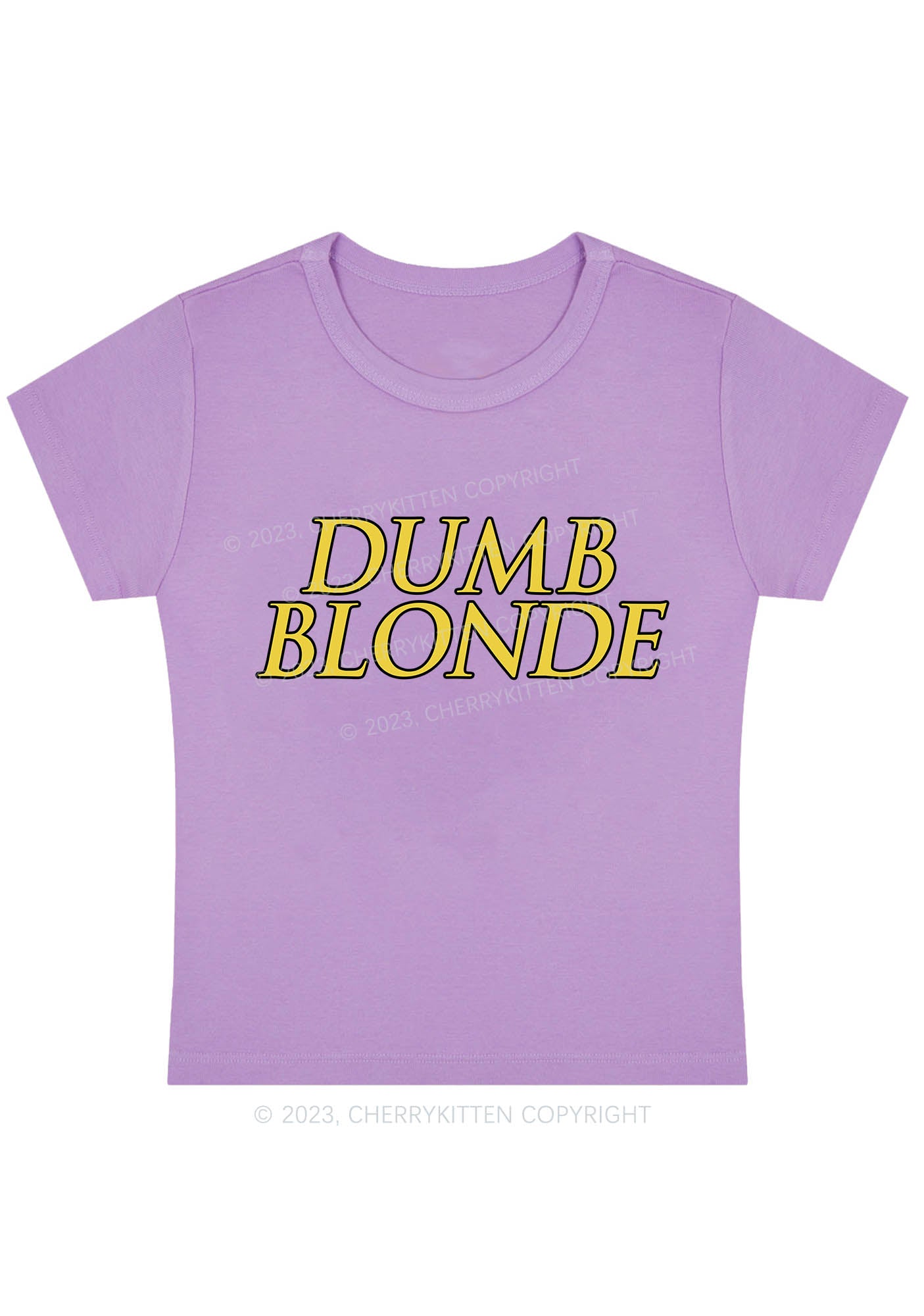 Dumb Blonde Y2K Baby Tee Cherrykitten