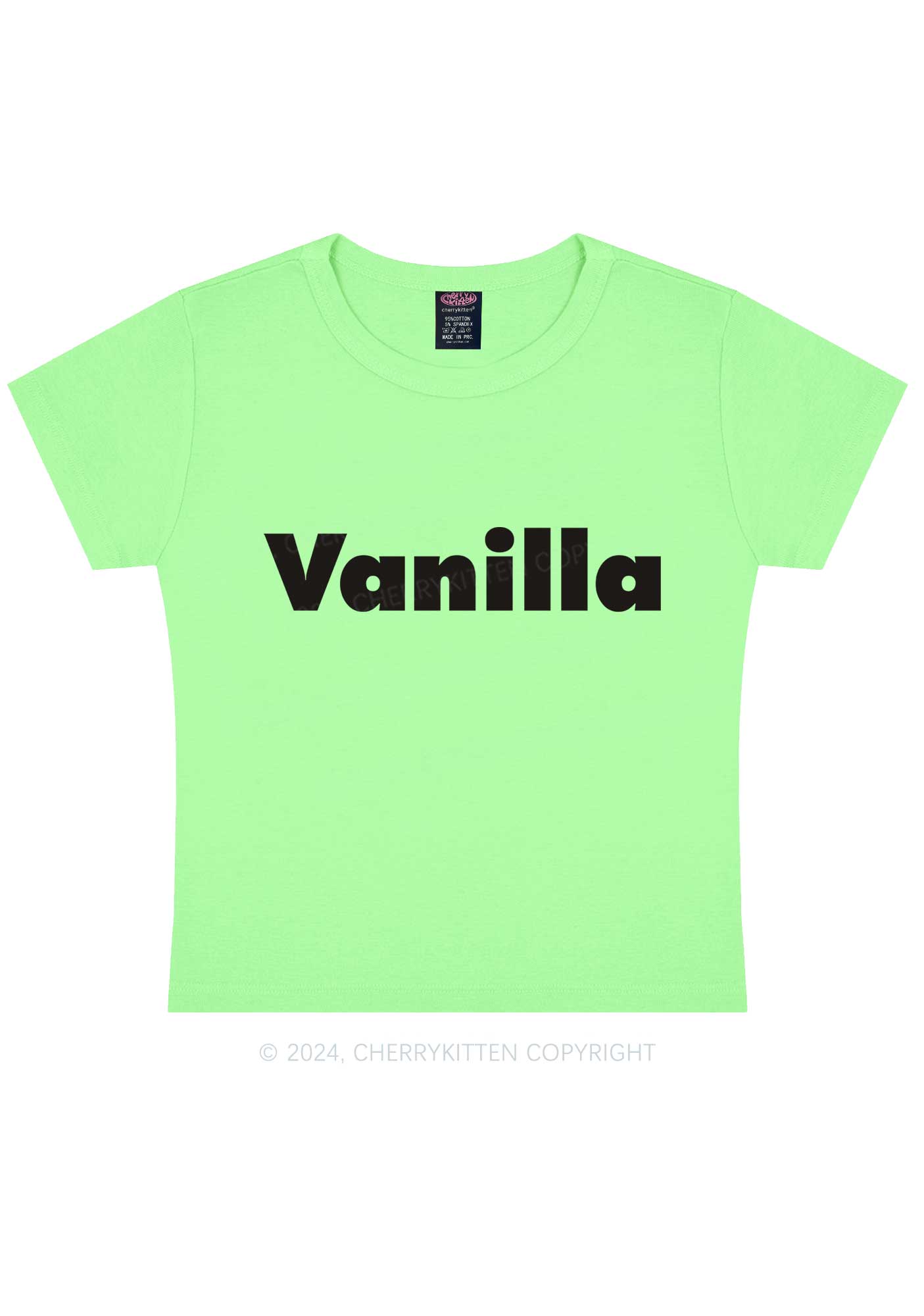 Vanilla Y2K Baby Tee Cherrykitten