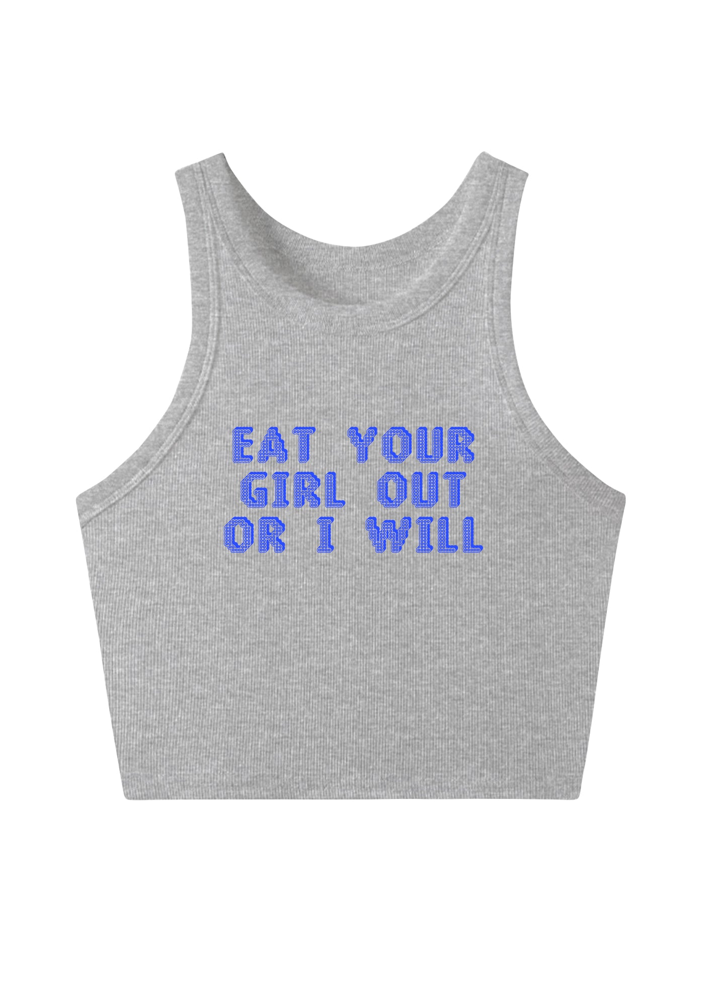 Eat Your Girl Out Y2K Crop Tank Top Cherrykitten