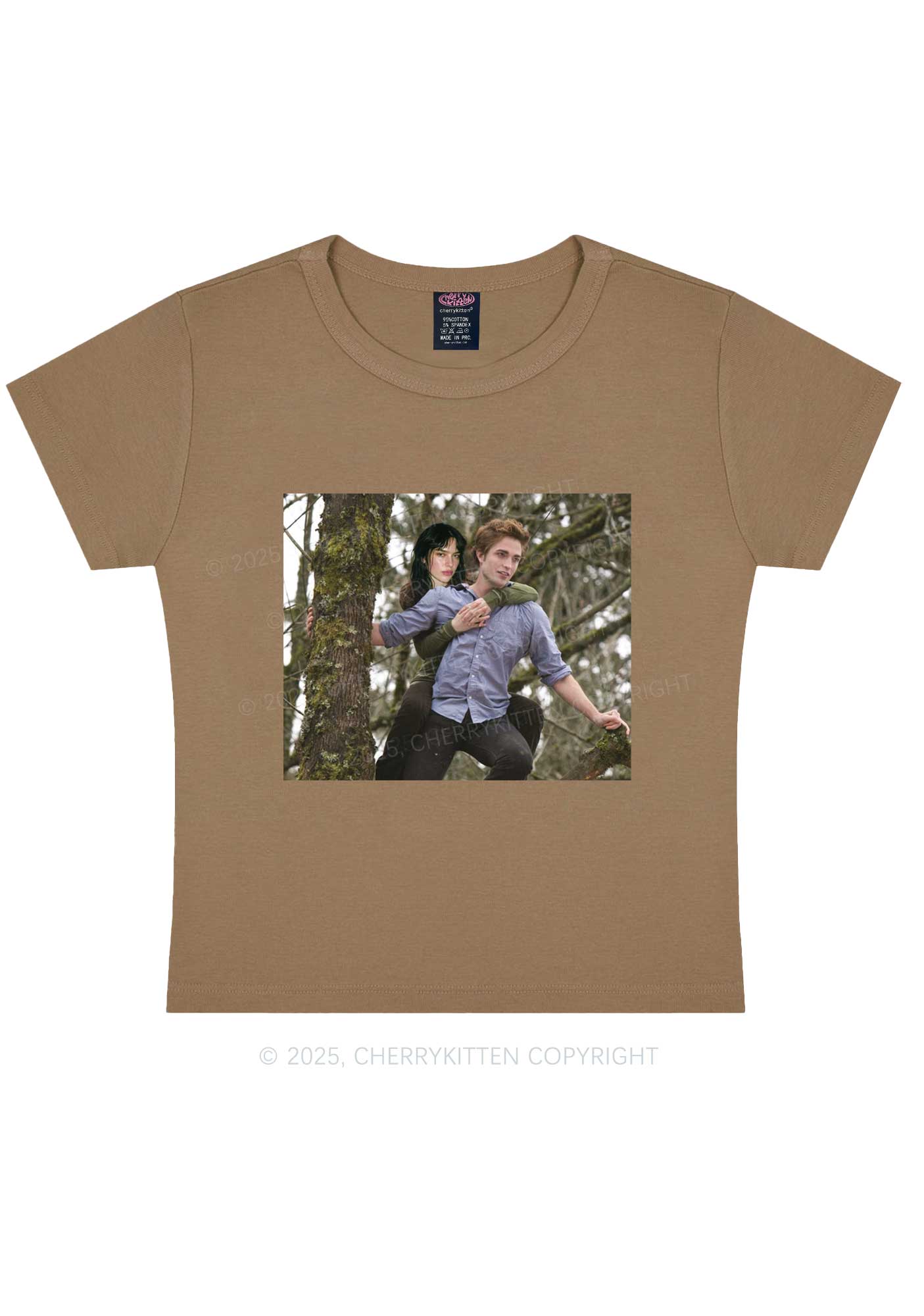 Custom Face Y2K Baby Tee Cherrykitten