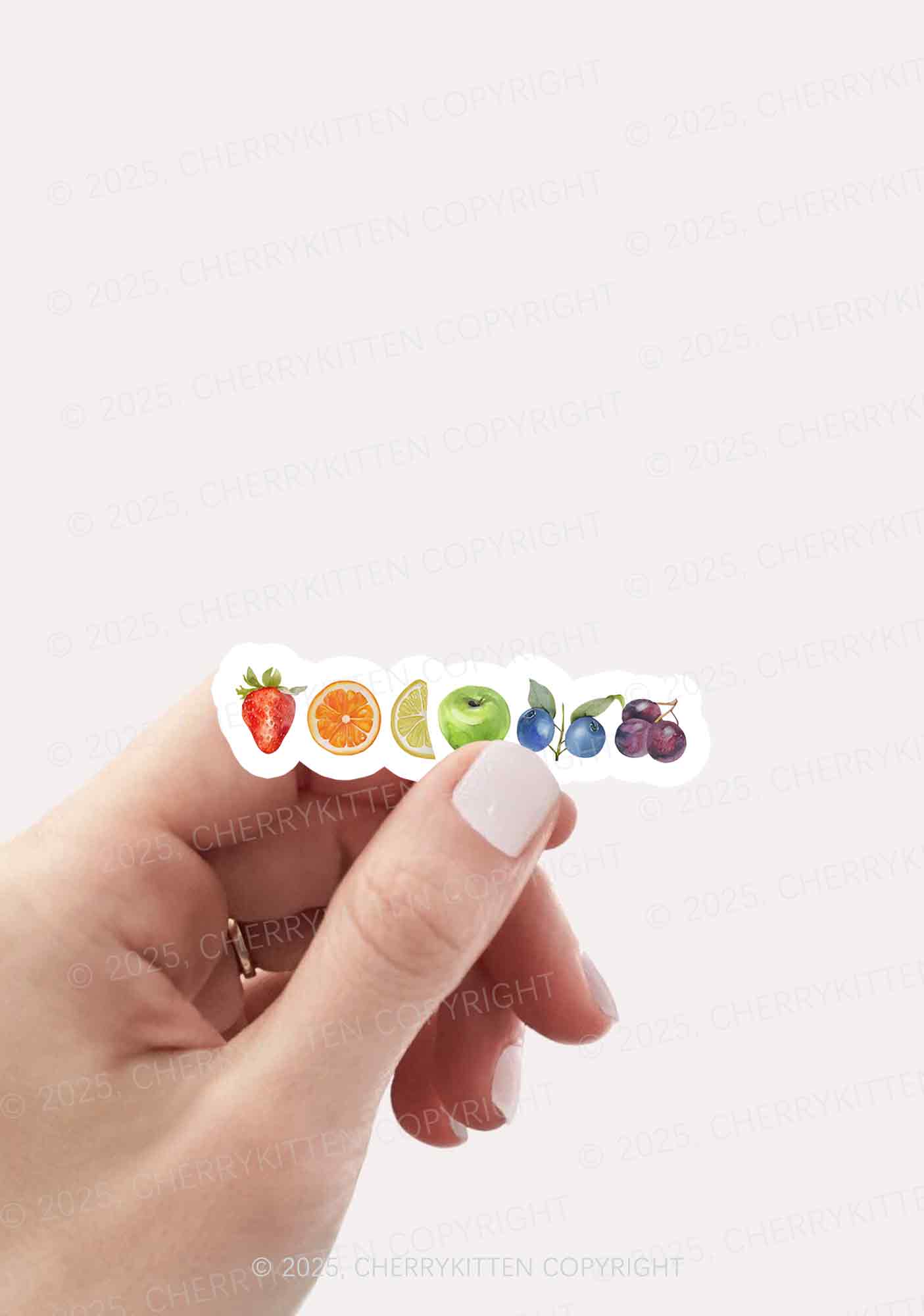 Six Fruity Pride 1Pc Y2K Sticker Cherrykitten