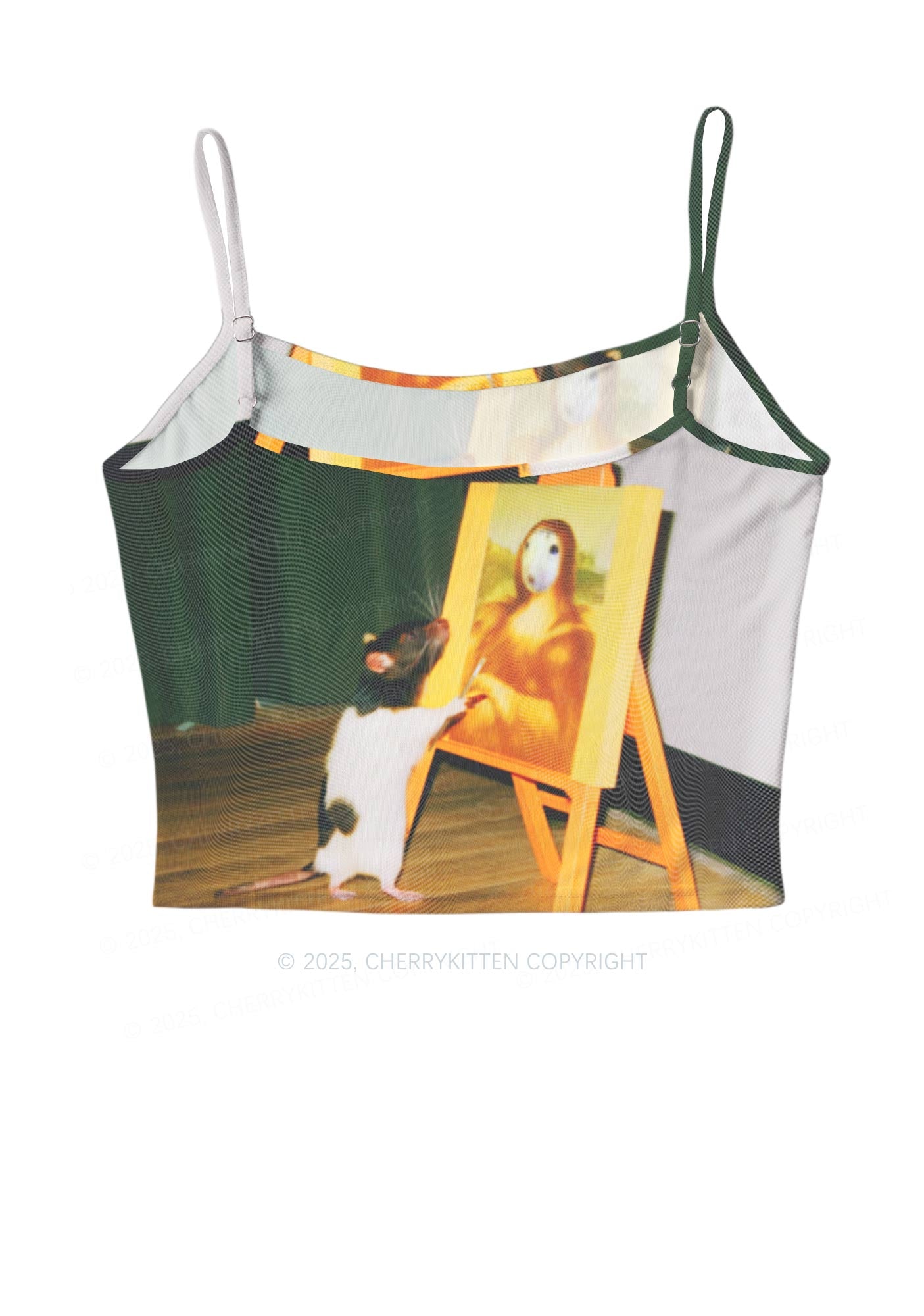 Painting Ratz Y2K Mesh Cami Tank Cherrykitten