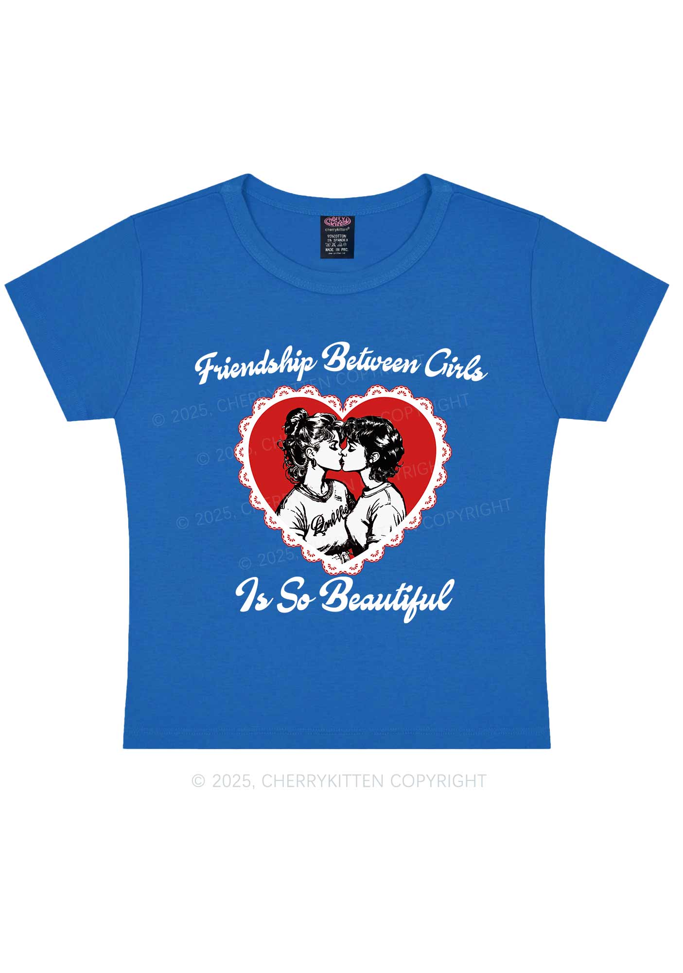 Friendship Between Girls Pride Y2K Baby Tee Cherrykitten