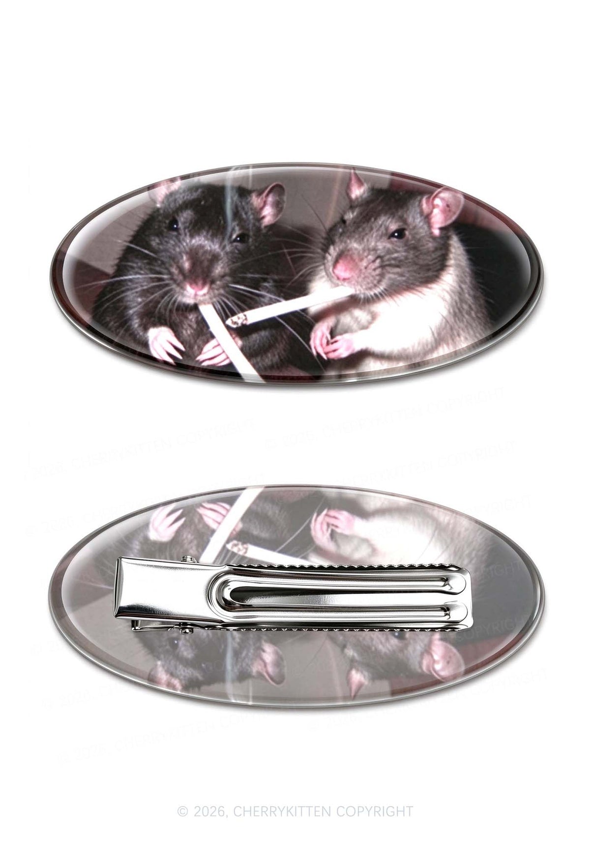 Smoking Ratz Y2K Acrylic Duckbill Hair Clips Cherrykitten