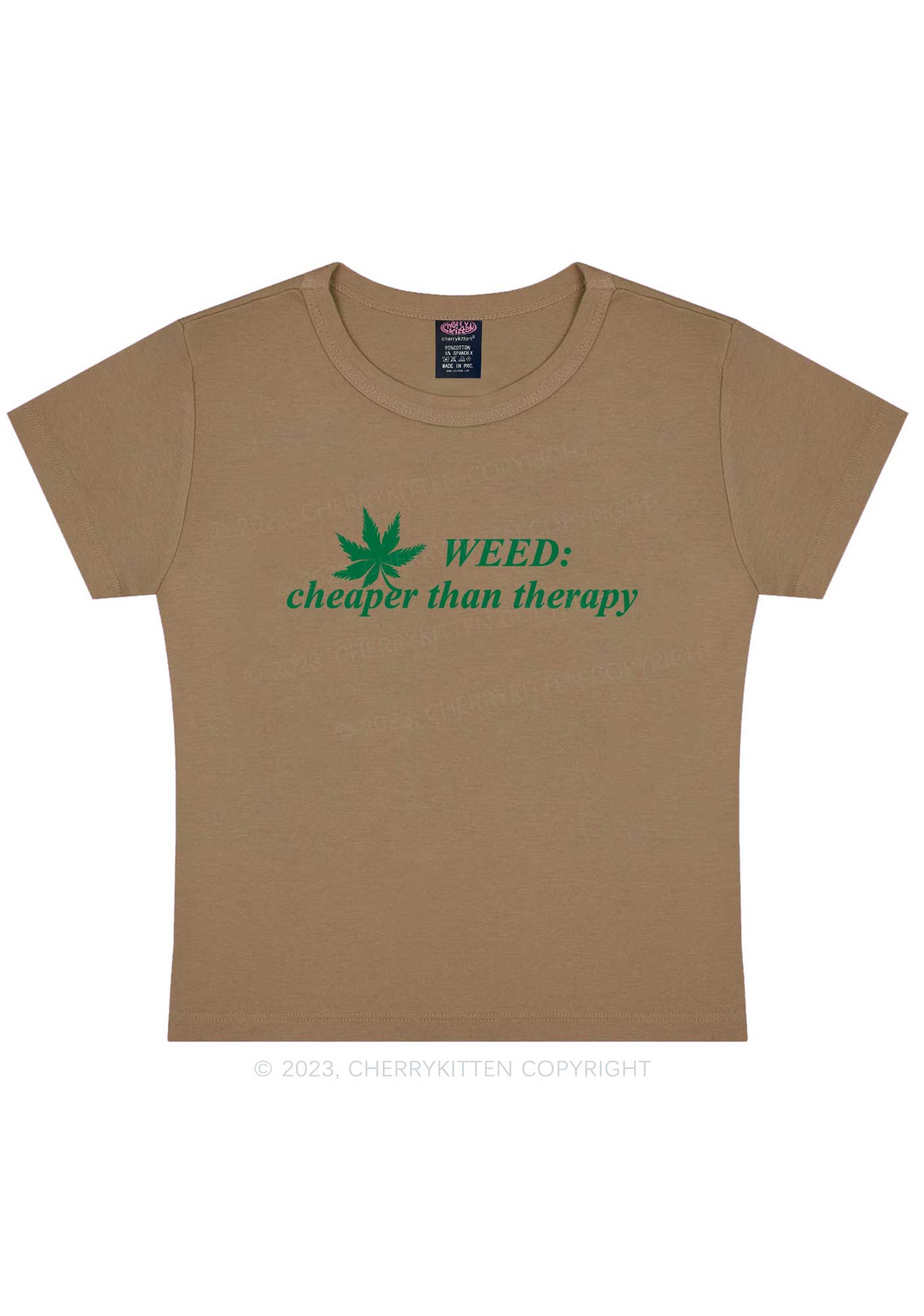 Cheaper Than Therapy Y2K Baby Tee Cherrykitten