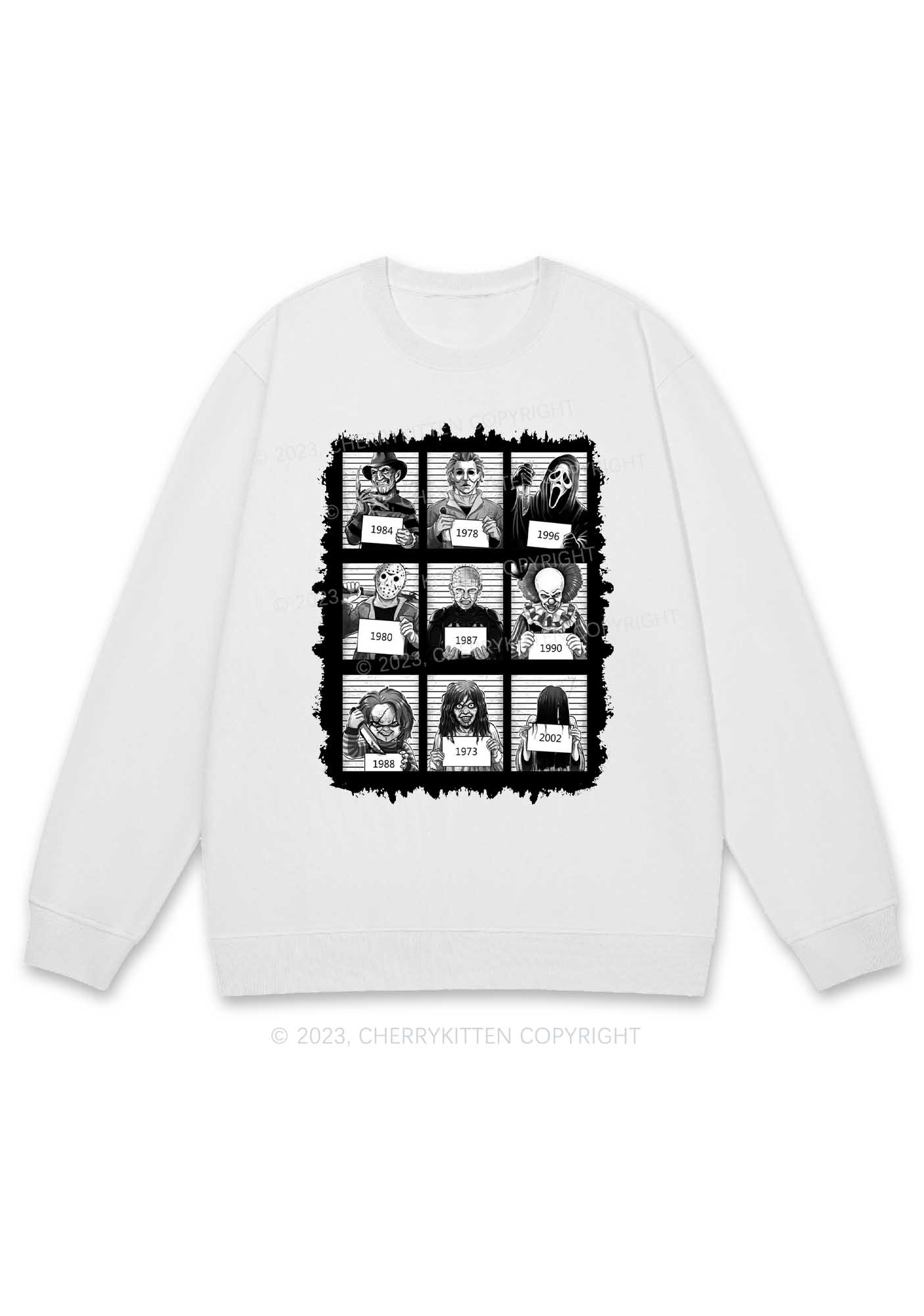 Horror Movie Characters Y2K Sweatshirt Cherrykitten