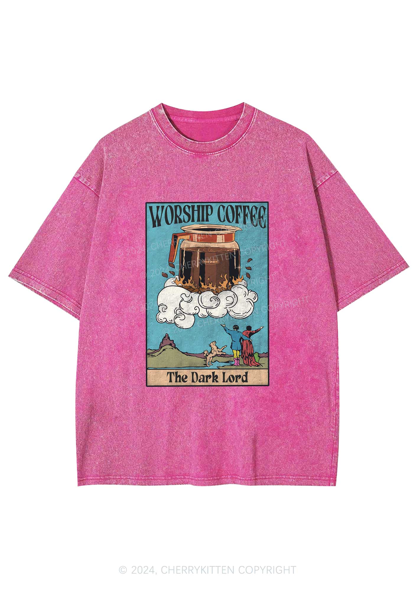 Worship Coffee Y2K Washed Tee Cherrykitten
