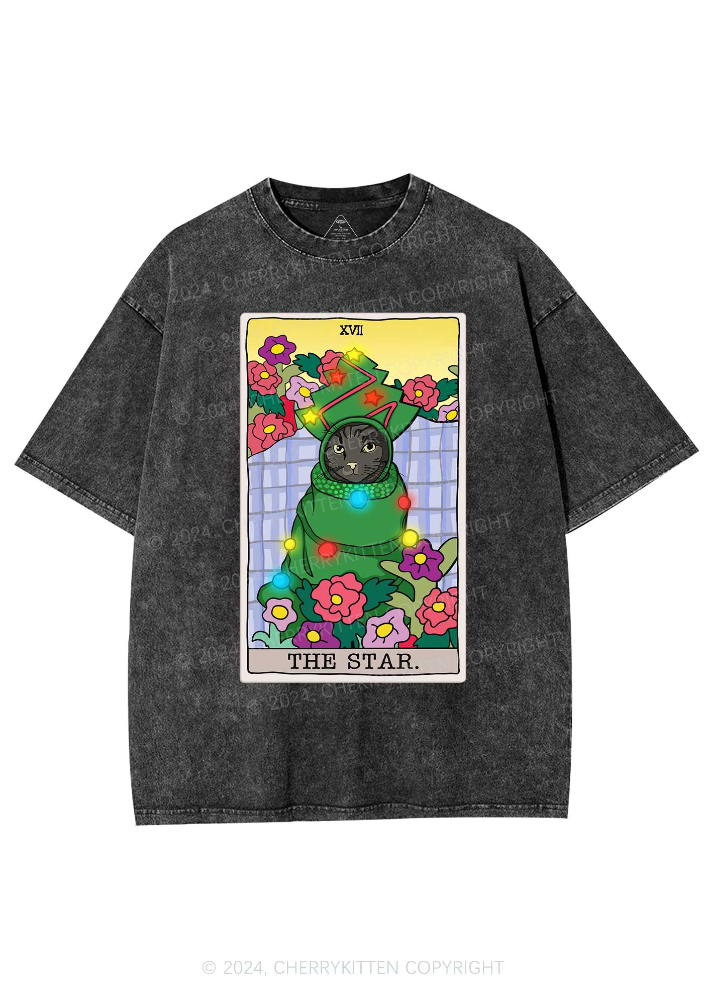 The Star Cat Y2K Washed Tee Cherrykitten