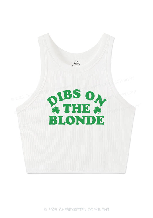 Dibs On The Blonde St Patricks Y2K Crop Tank Top Cherrykitten