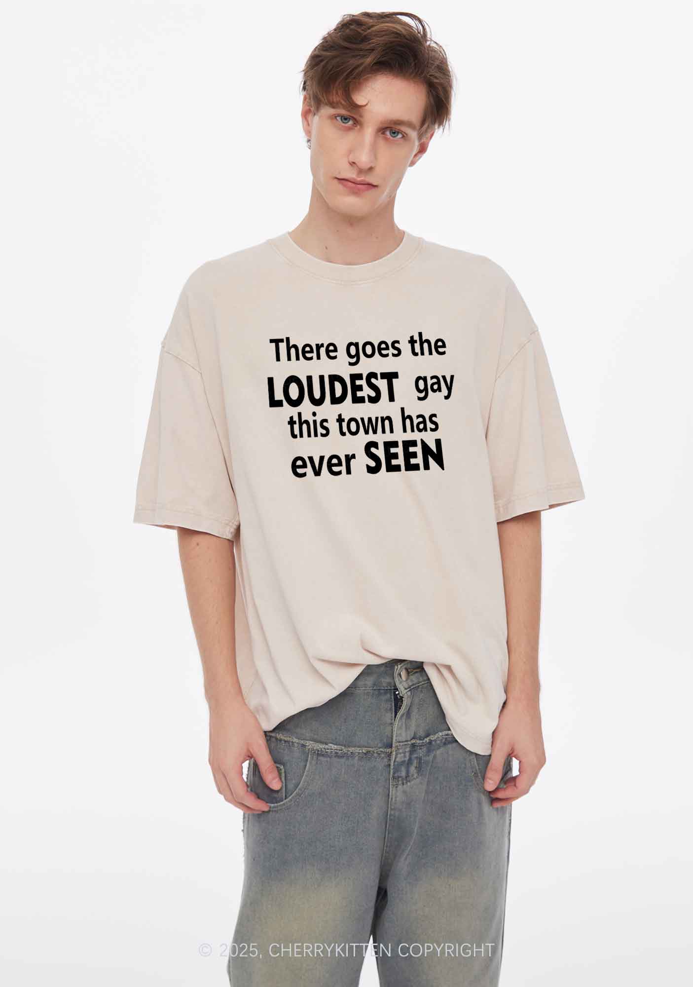The Loudest Gay Y2K Shirts Washed Tee Cherrykitten