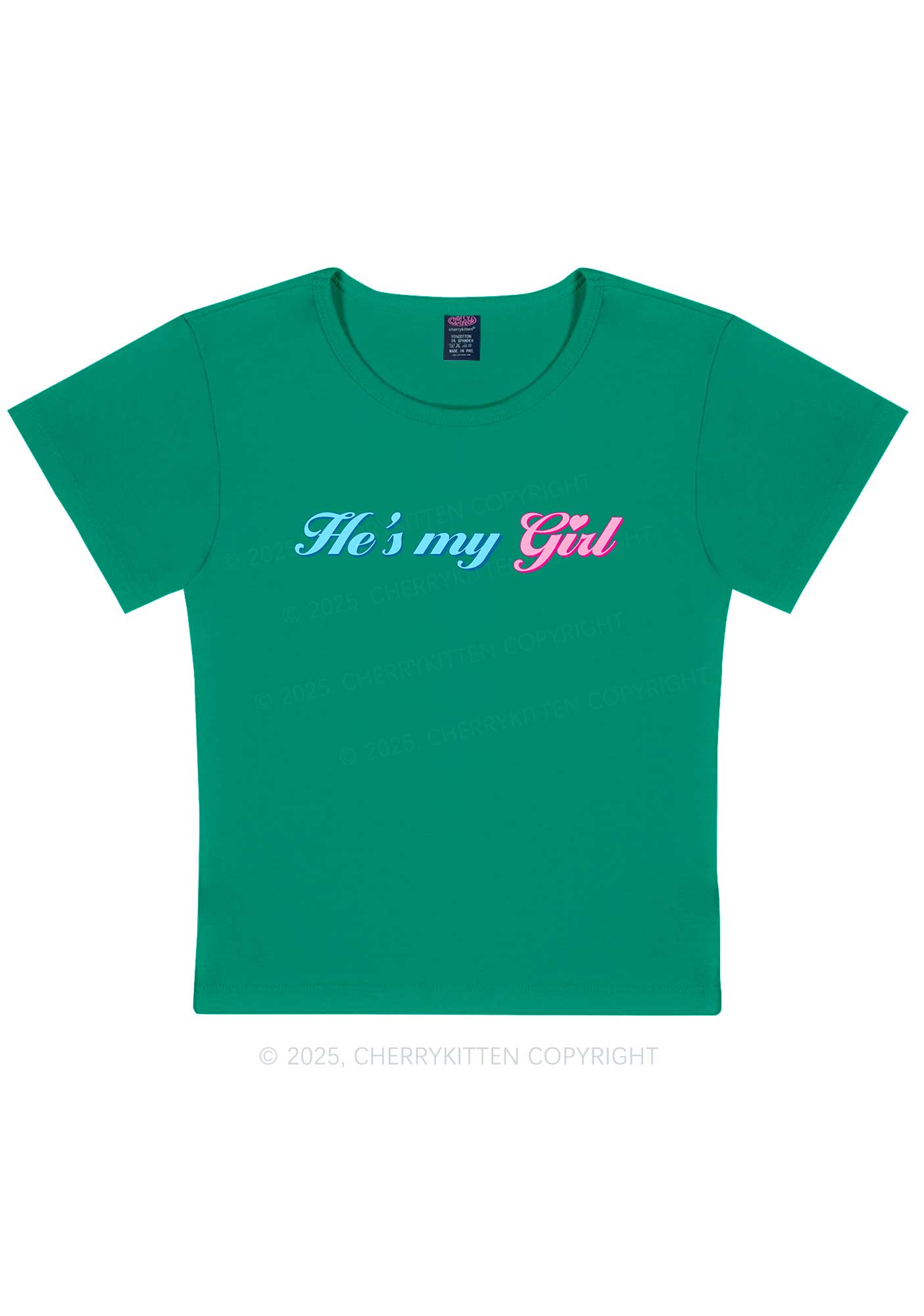 He Is My Girl Pride Y2K Baby Tee Cherrykitten
