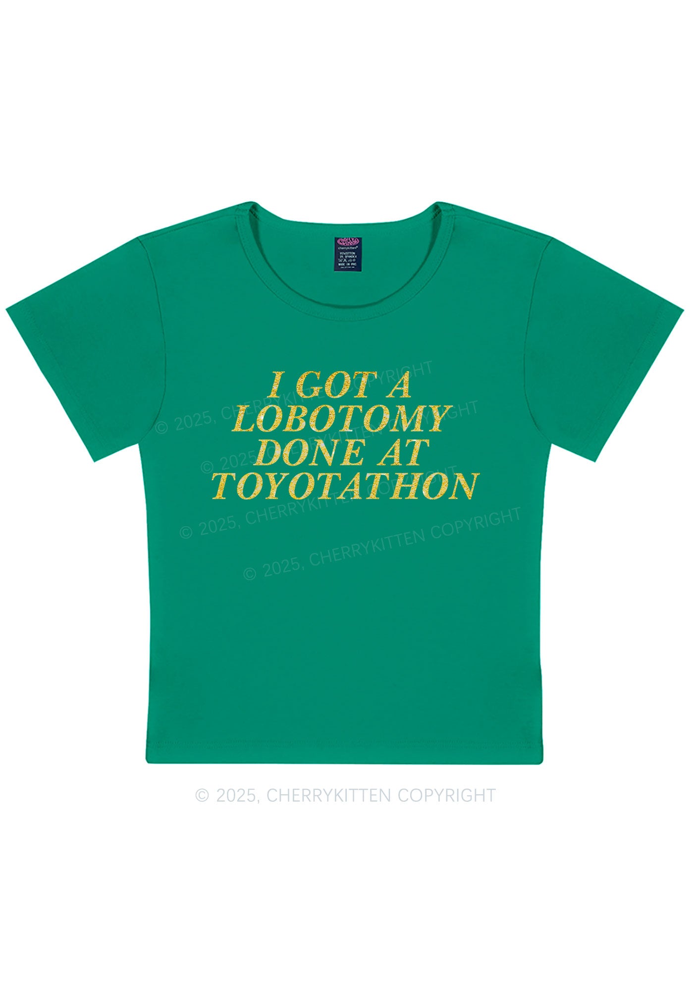 Glitter Lobotomy At Toyotathon Y2K Baby Tee Cherrykitten