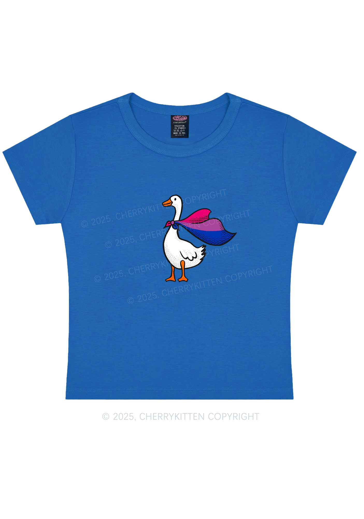 Bisexual Goose Pride Y2K Baby Tee Cherrykitten