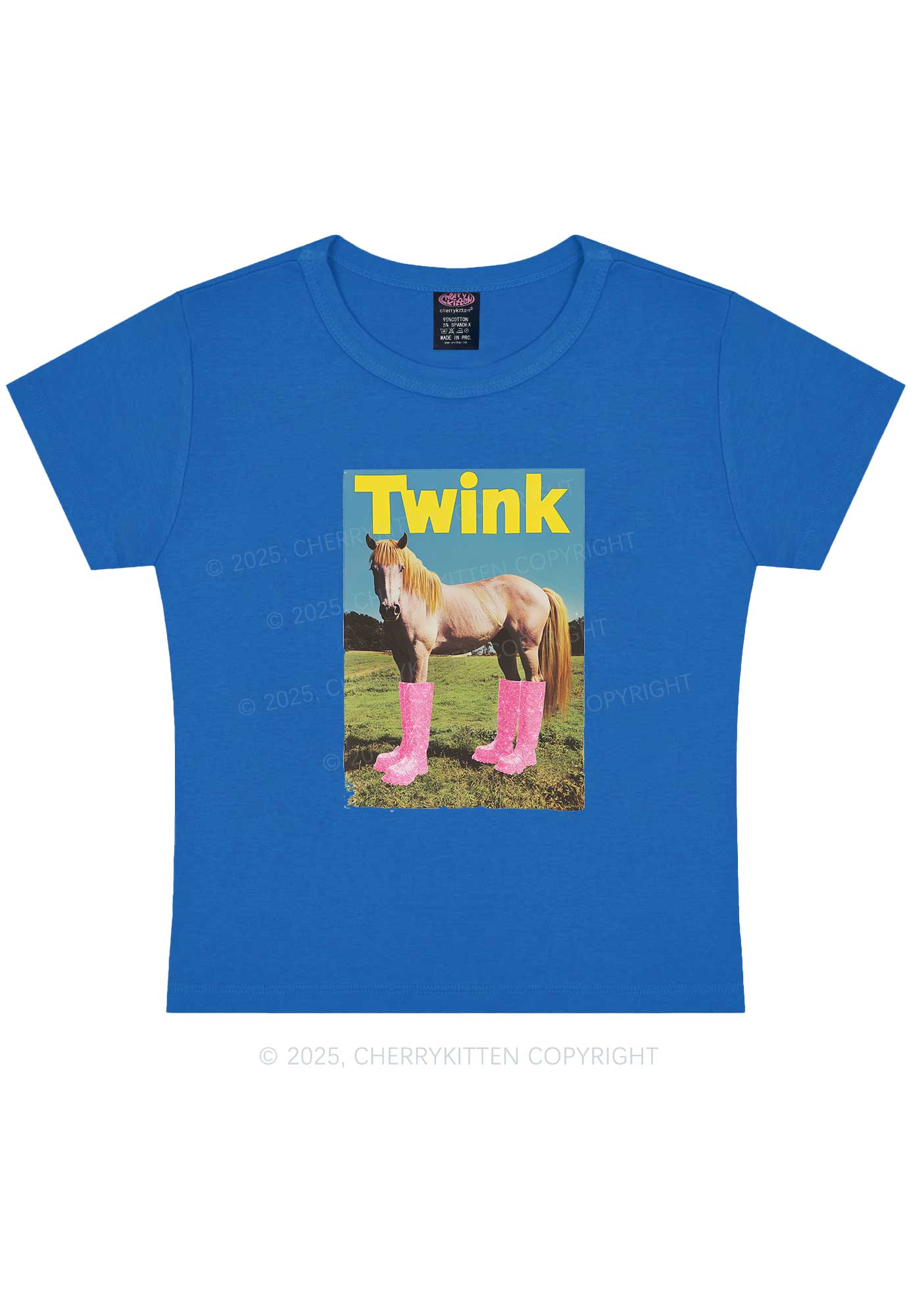 Twink Pony Pride Y2K Baby Tee Cherrykitten
