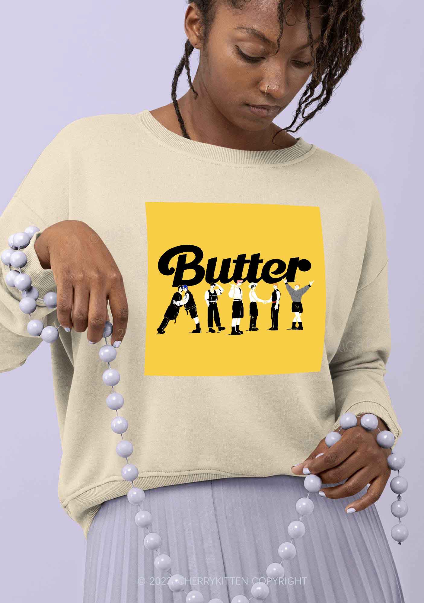 Butter Bangtan Boys Kpop Y2K Sweatshirt Cherrykitten