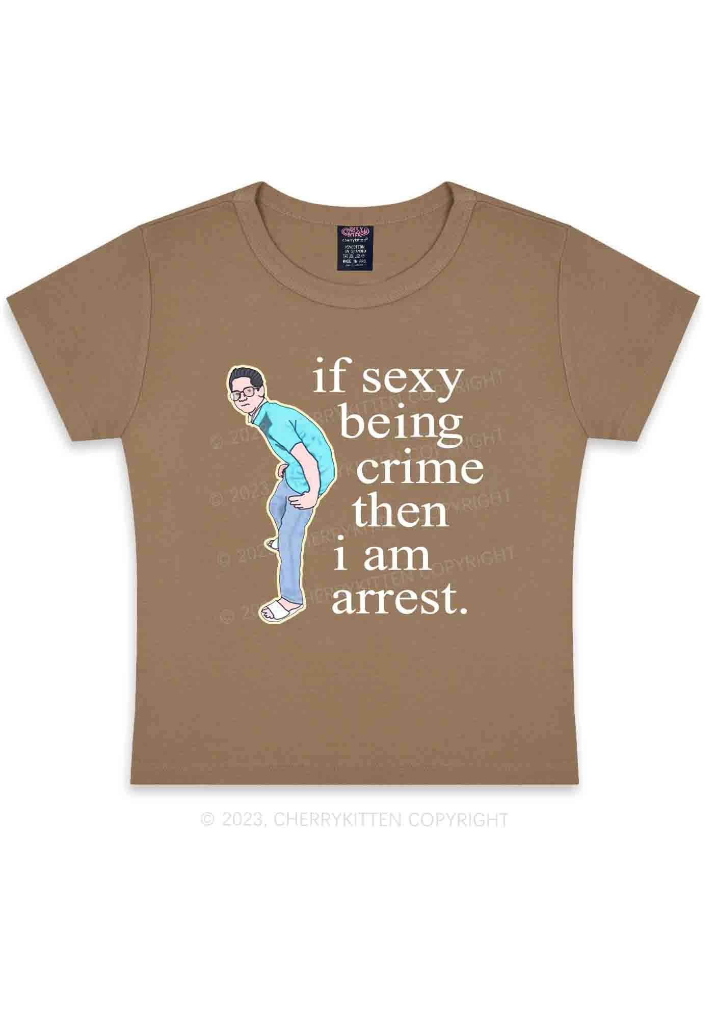 I Am Arrest Y2K Baby Tee Cherrykitten