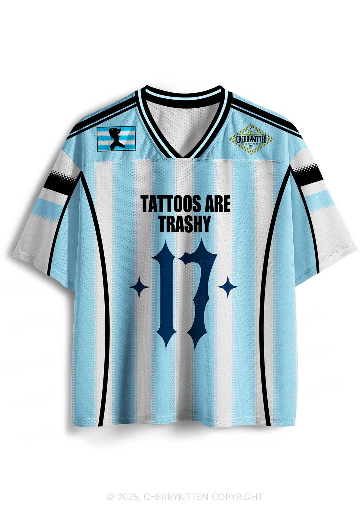 Custom Tattoos Are Trashy Y2K Sport Jersey Shirts Cherrykitten