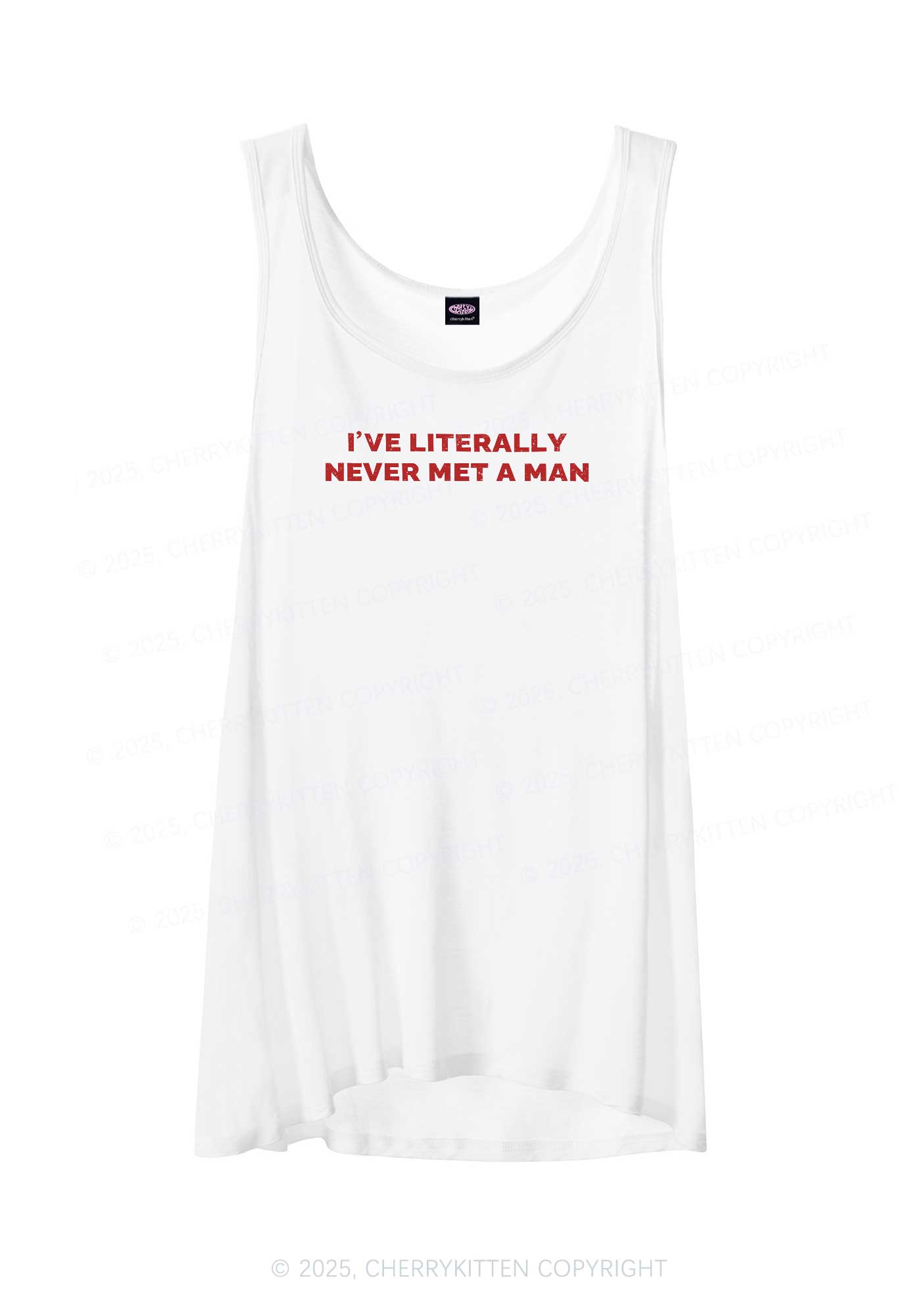 Never Met A Man Pride Y2K Sheer Boyfriend Tank Cherrykitten