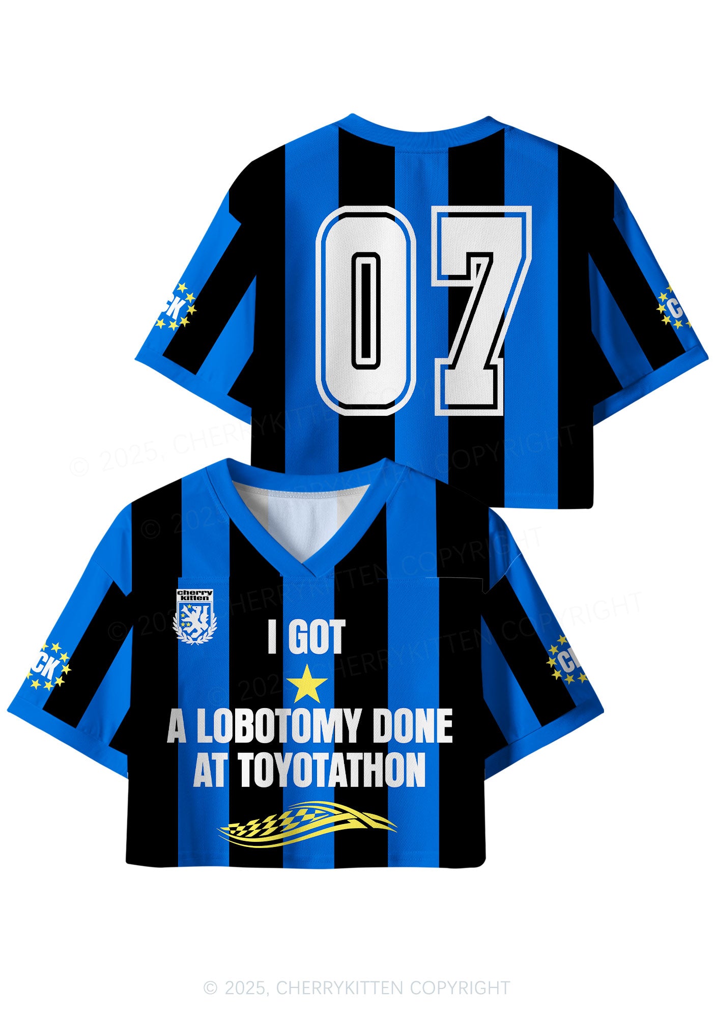 Custom I Got Lobotomy Y2K Crop Sport Jersey Shirts Cherrykitten