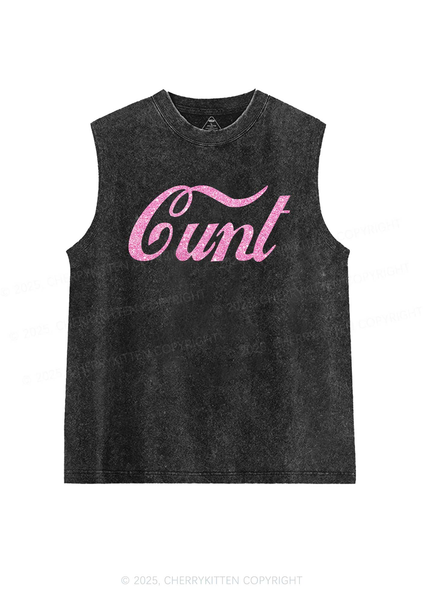 Glitter Special Cxxt Y2K Washed Muscle Tank Cherrykitten
