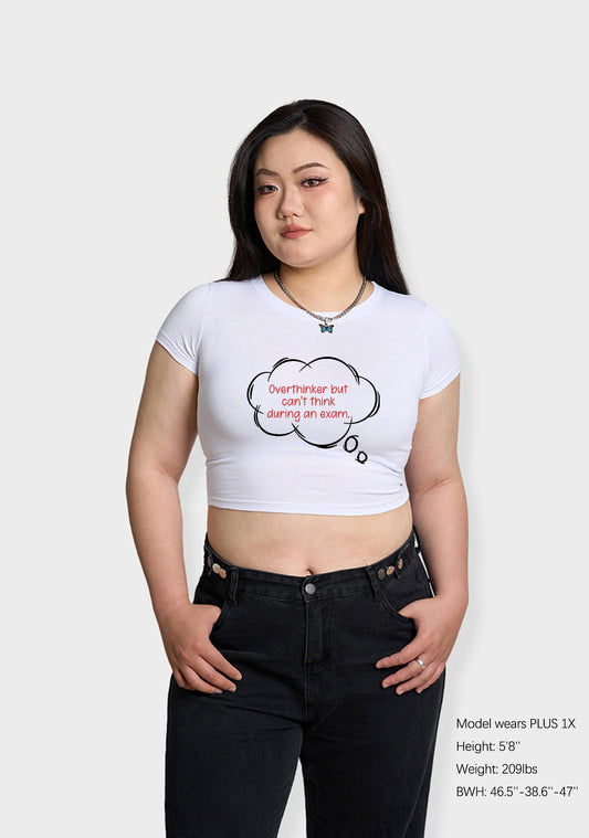 Curvy But Can't Think During Exam Baby Tee