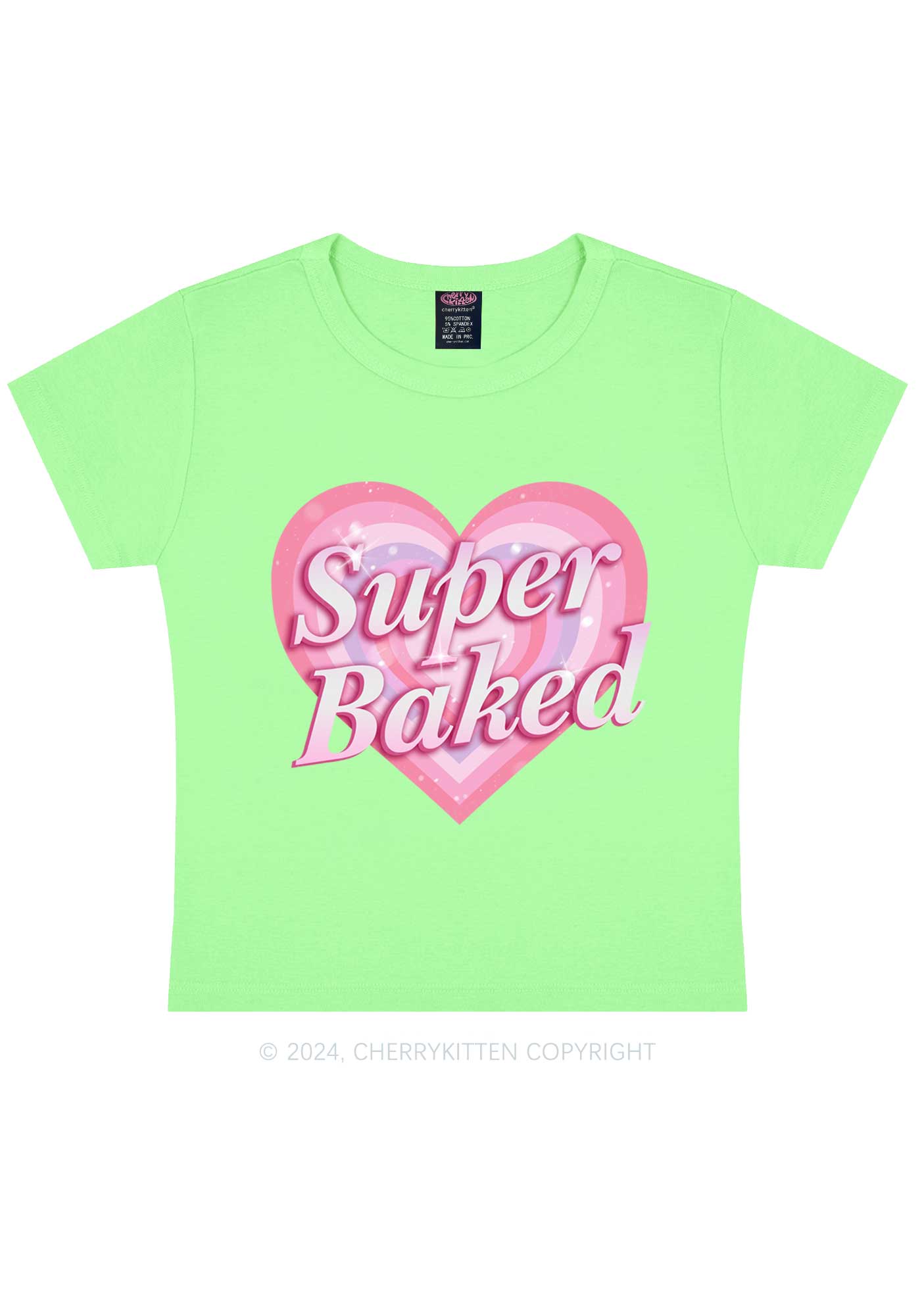 Super Baked Y2K Baby Tee Cherrykitten