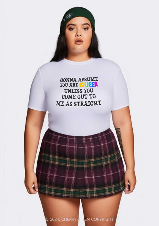 Curvy You Are Queer Y2K Baby Tee Cherrykitten
