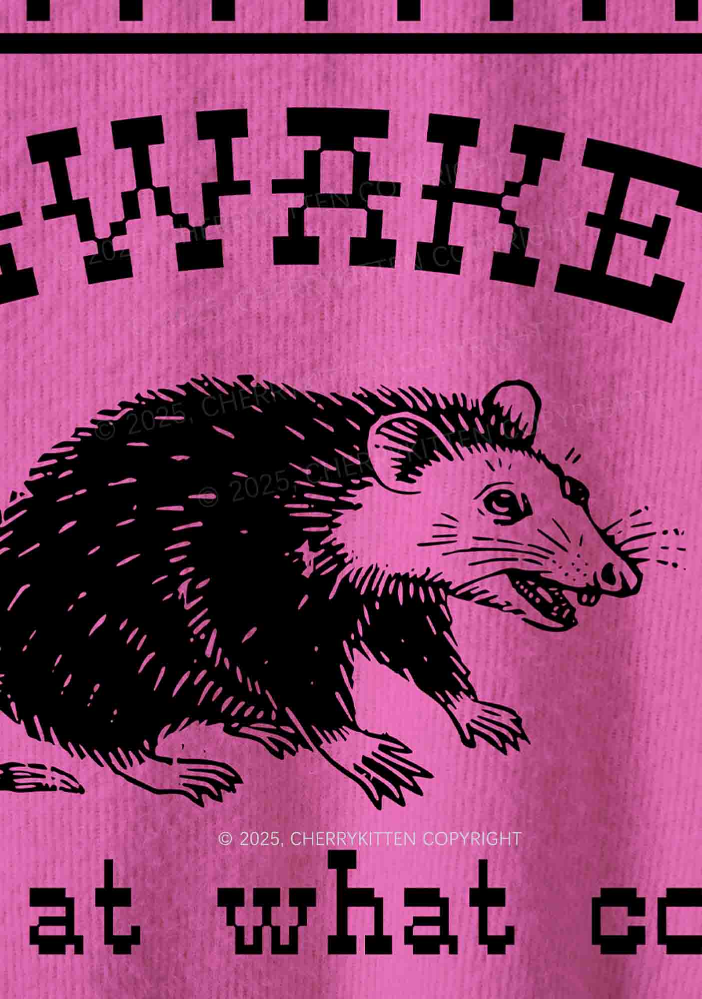Awake But At What Cost Y2K Christmas Knit Sweatshirt Cherrykitten