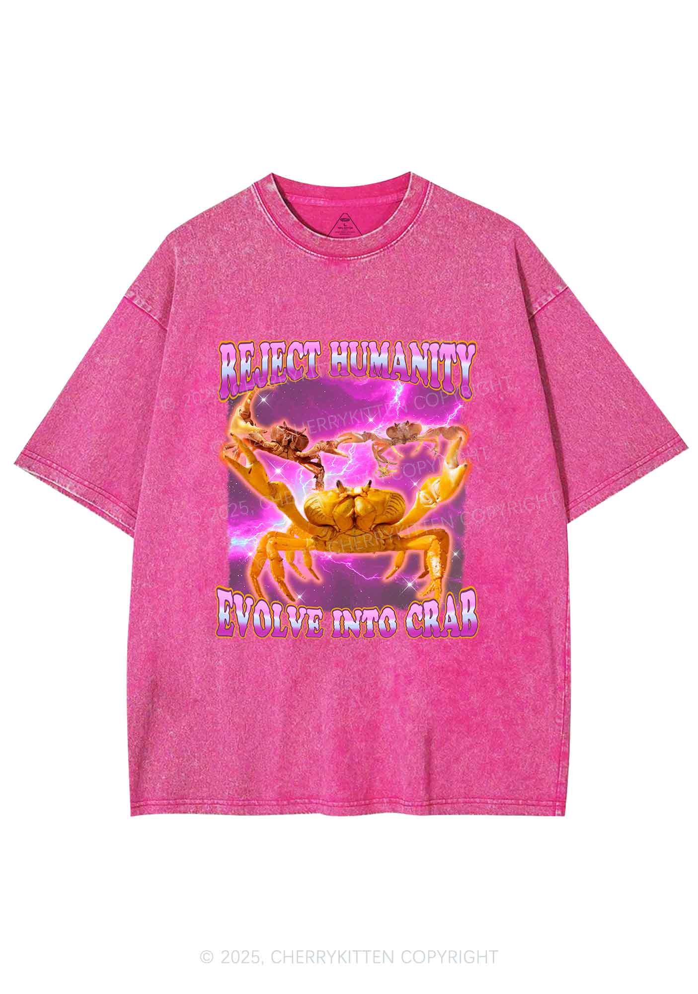 Reject Humanity Crab Y2K Shirts Washed Tee Cherrykitten