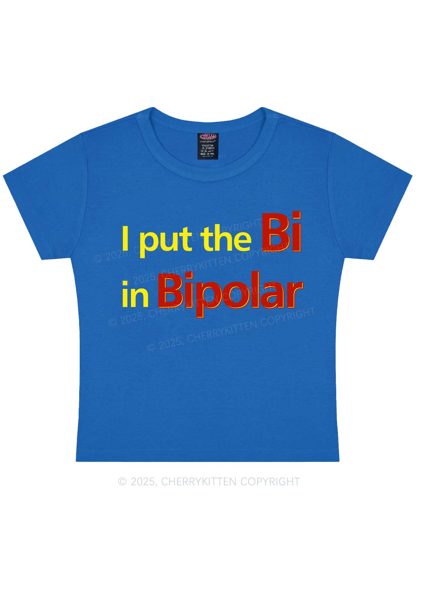 Bi In Bipolar Y2K Baby Tee Cherrykitten