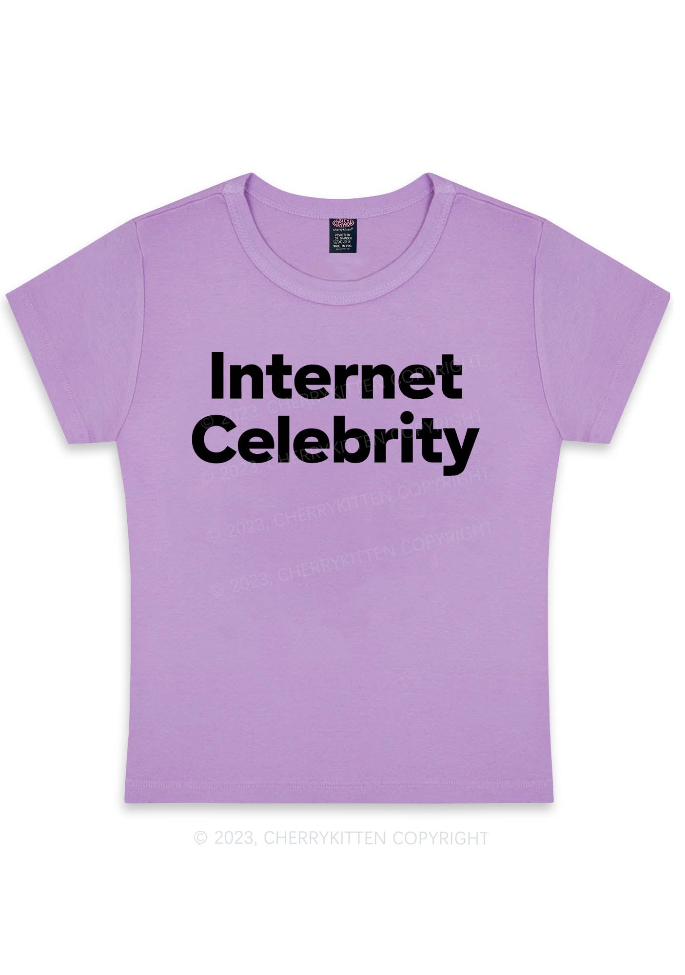 Curvy Internet Celebrity Y2K Baby Tee Cherrykitten