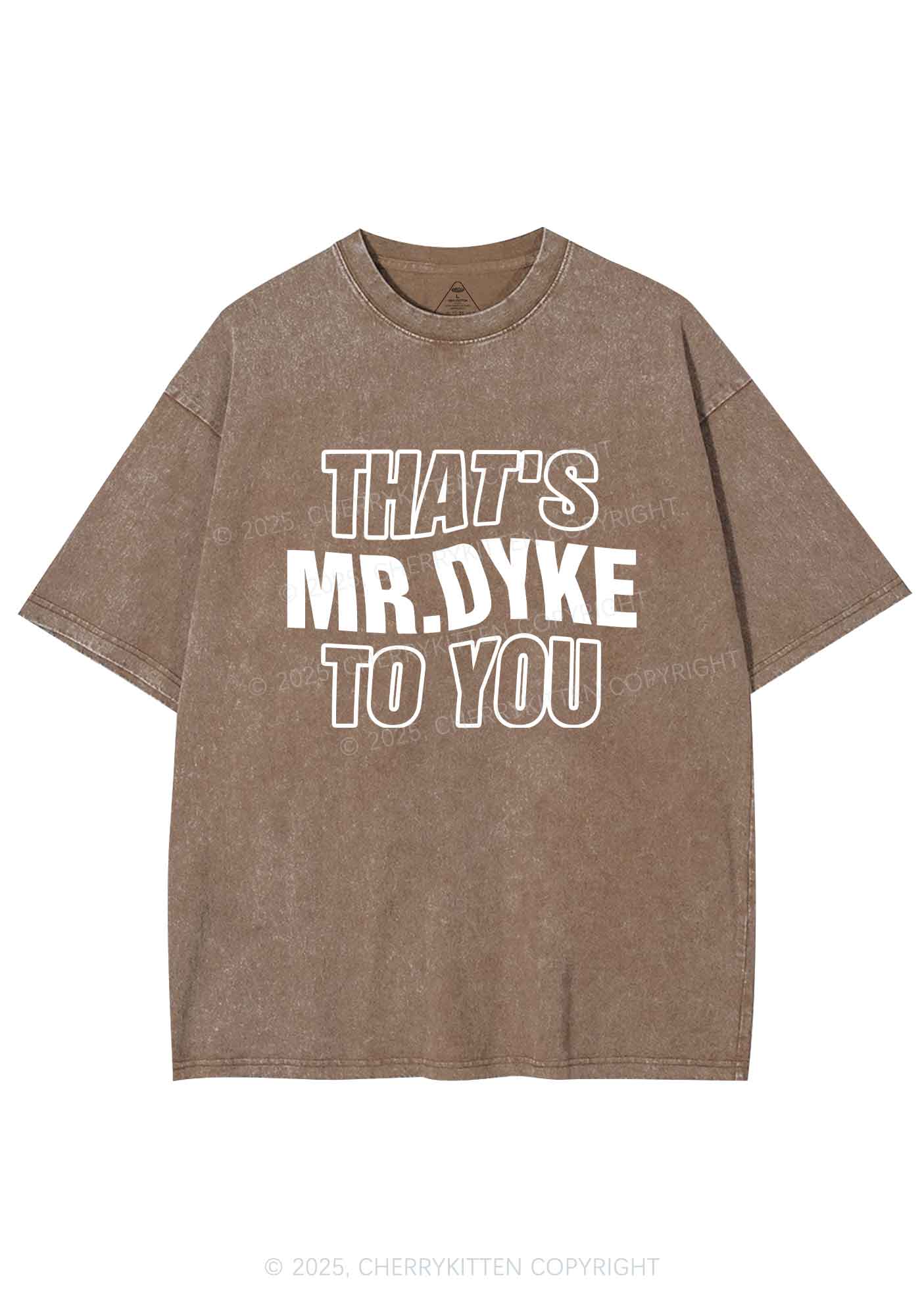 Thats Mr Dyke Pride Y2K Shirts Washed Tee Cherrykitten