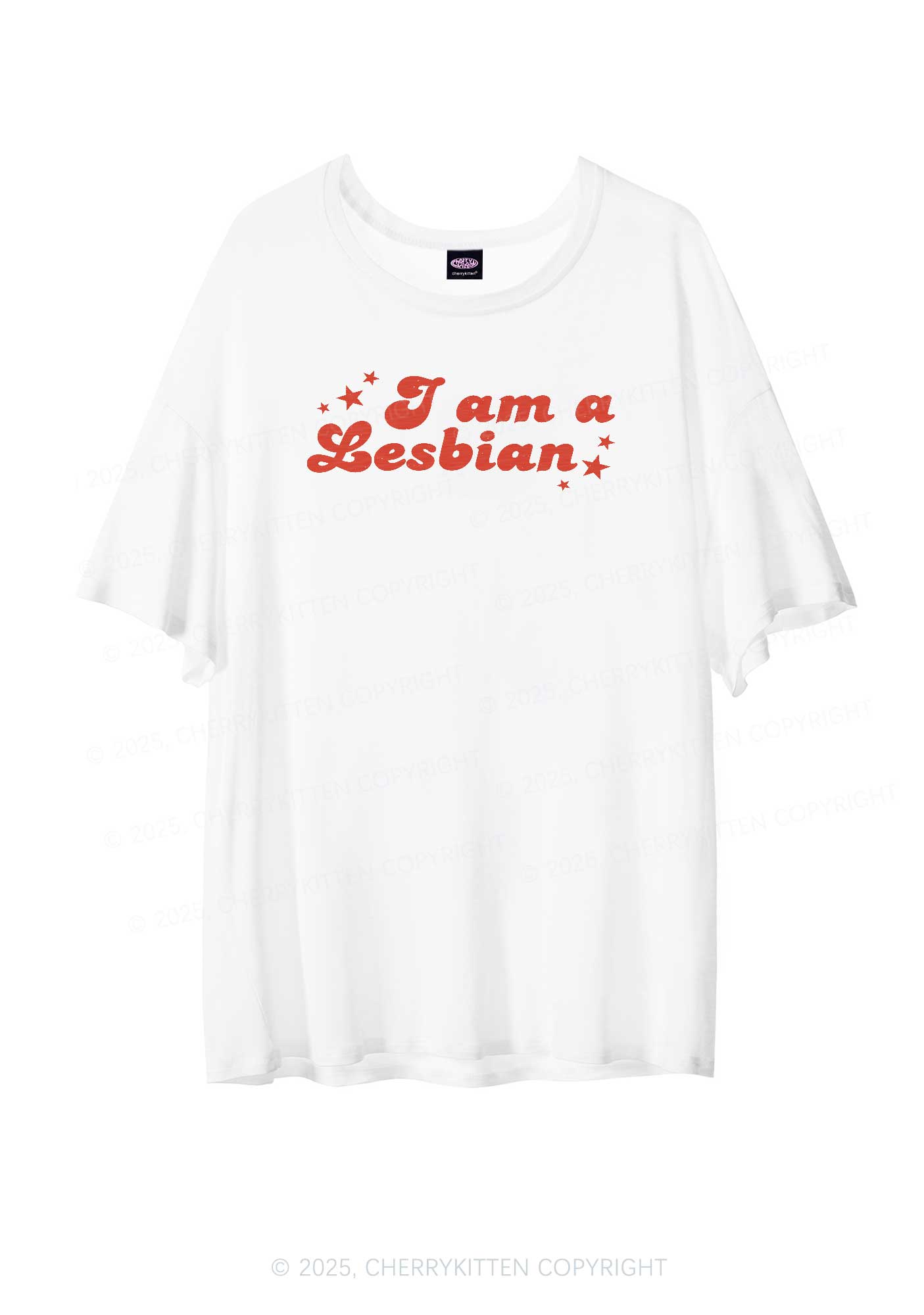 Im Lesbian Pride Y2K Sheer Boyfriend Tee Cherrykitten