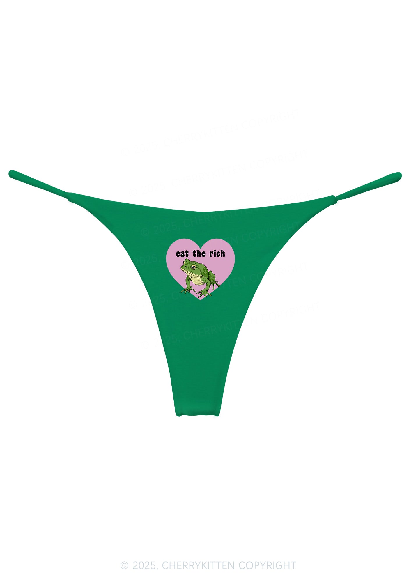 Eat The Rich Frog Y2K Bikini String Thong Cherrykitten